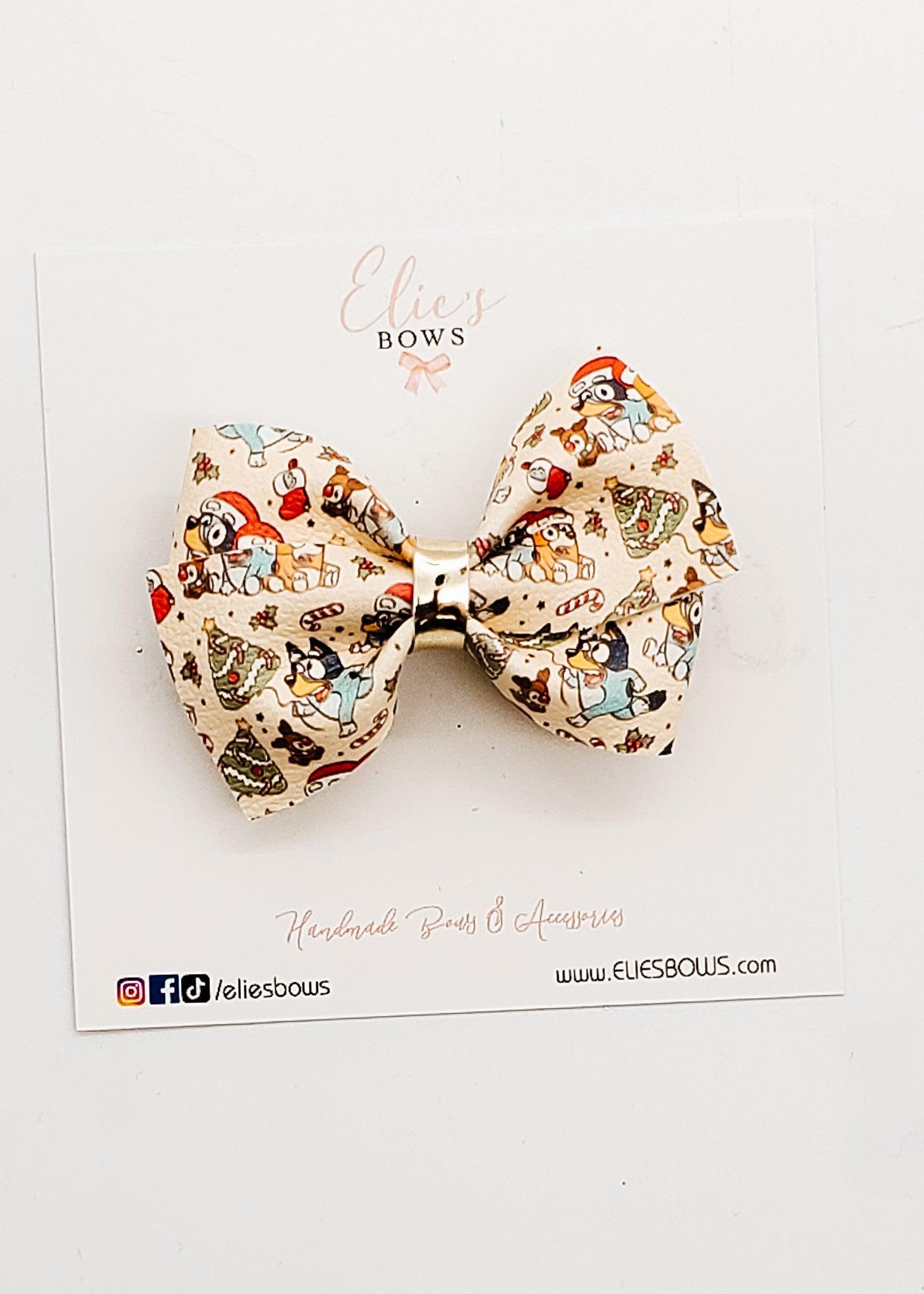 Blue Christmas - Twist - 2.5"-Bows-Elie’s Bows