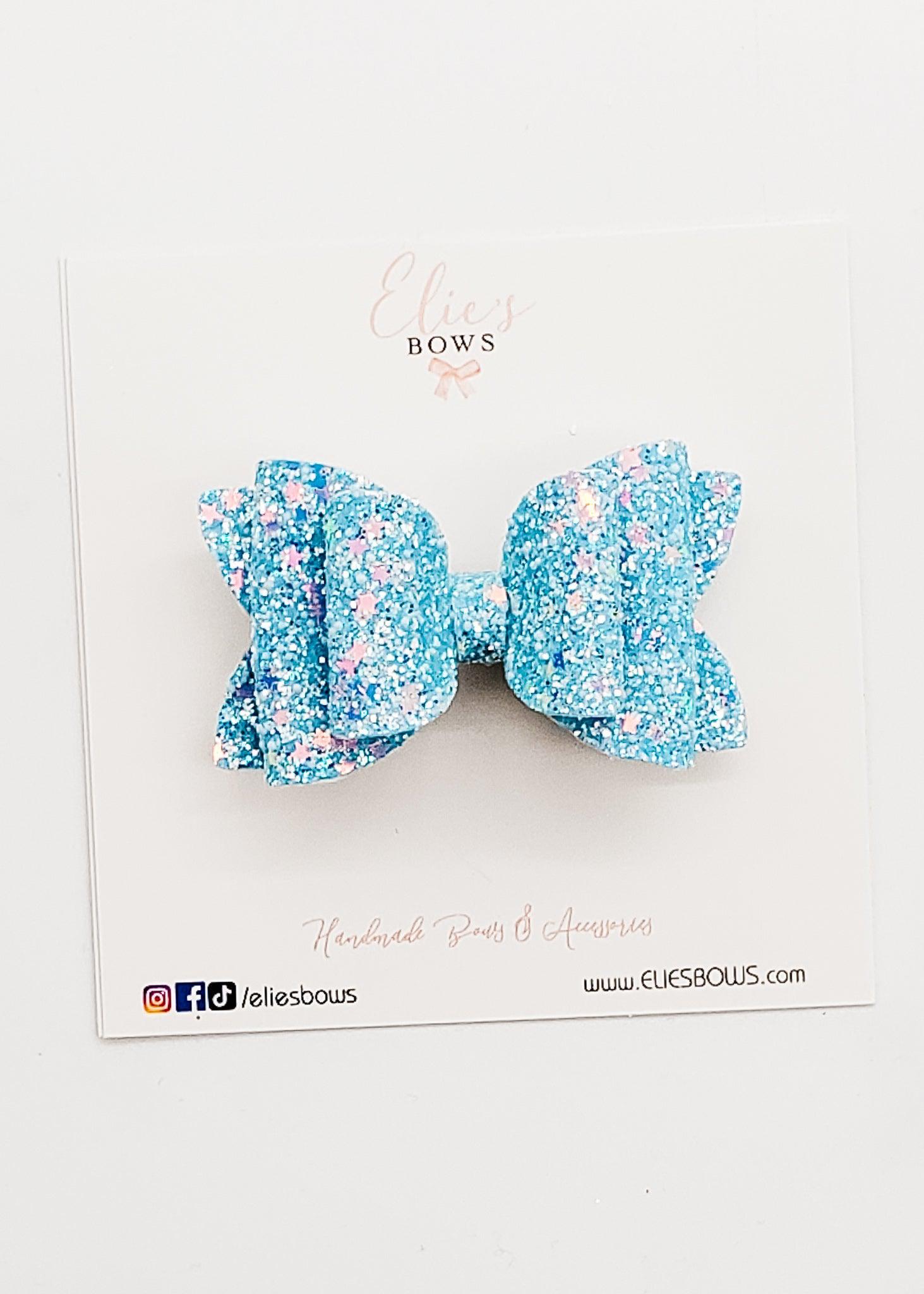Blue Snow Dust Glitter - 2.5"-Bows-Elie’s Bows