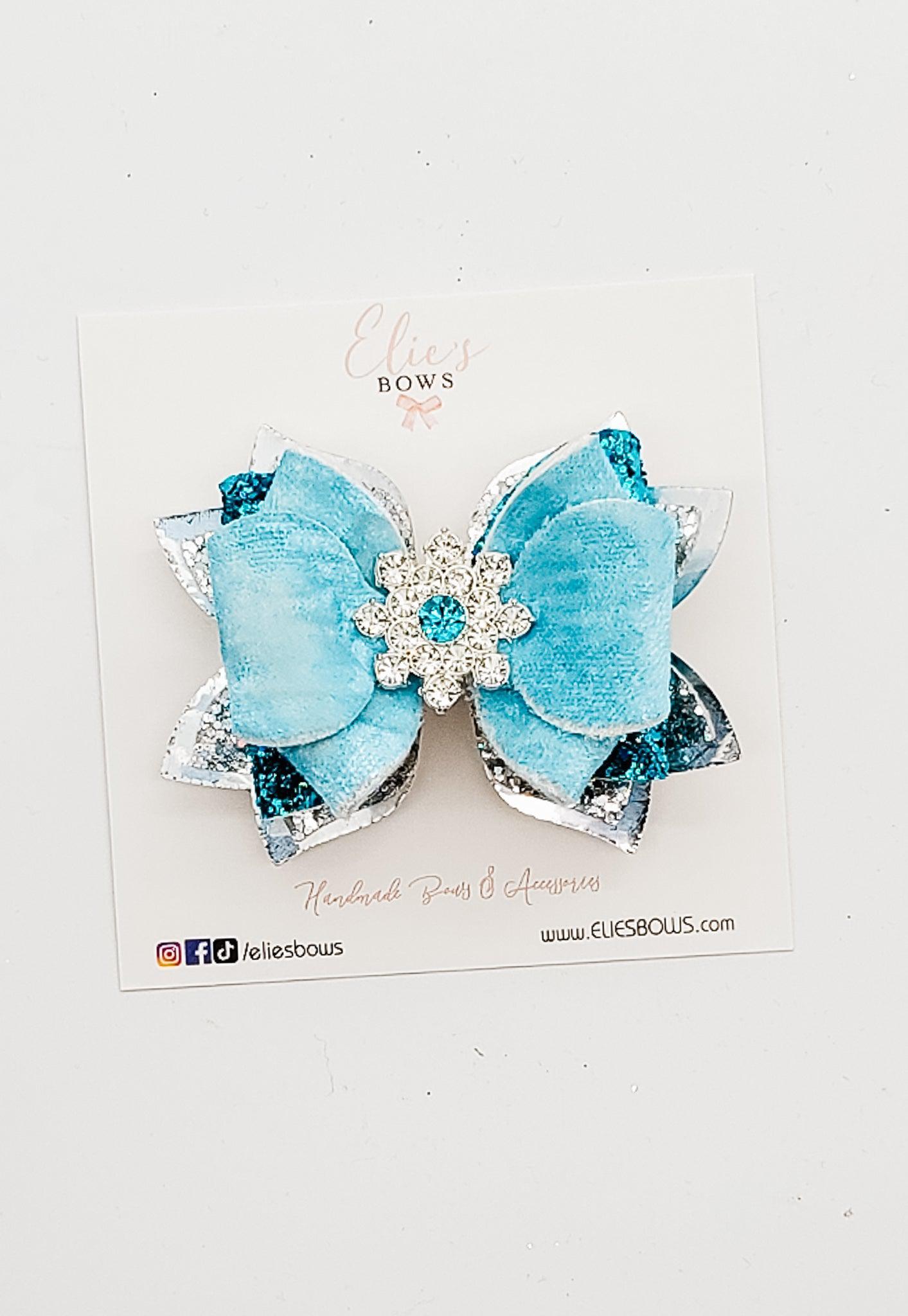 Blue Snowflake - 2.5"-Bows-Elie’s Bows
