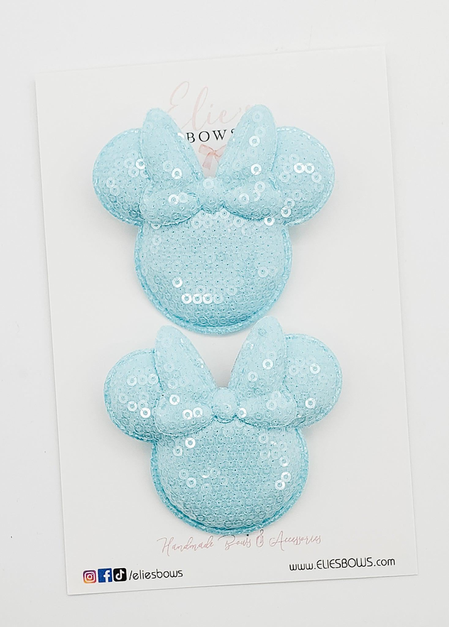 Blue Summer Sequence M - Pigtails - 2.5"-Pigtails-Elie’s Bows