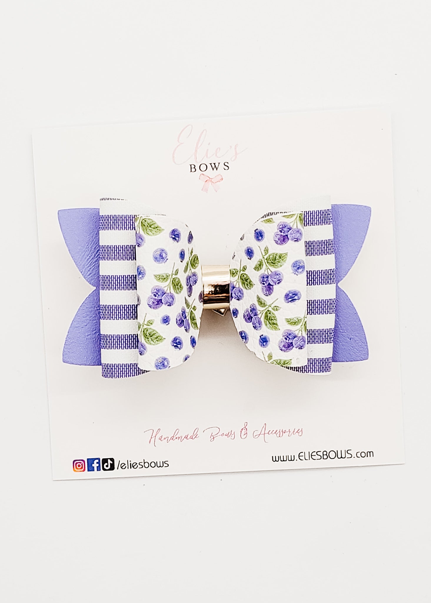 Blueberry - 3"-Bows-Elie’s Bows