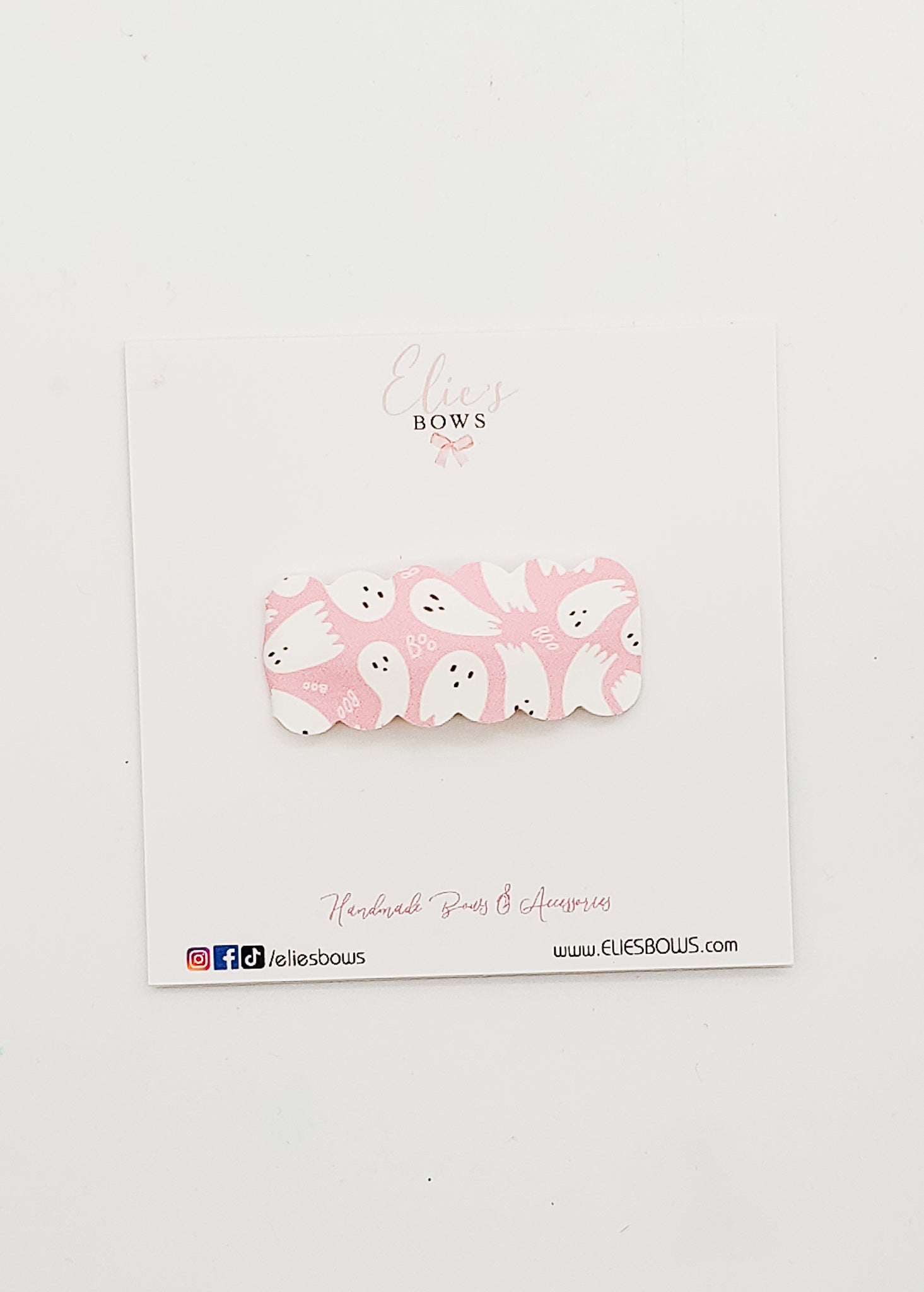 Boo (Glow in the dark) - Snap Clips - 2"-Snap Clips-Elie’s Bows