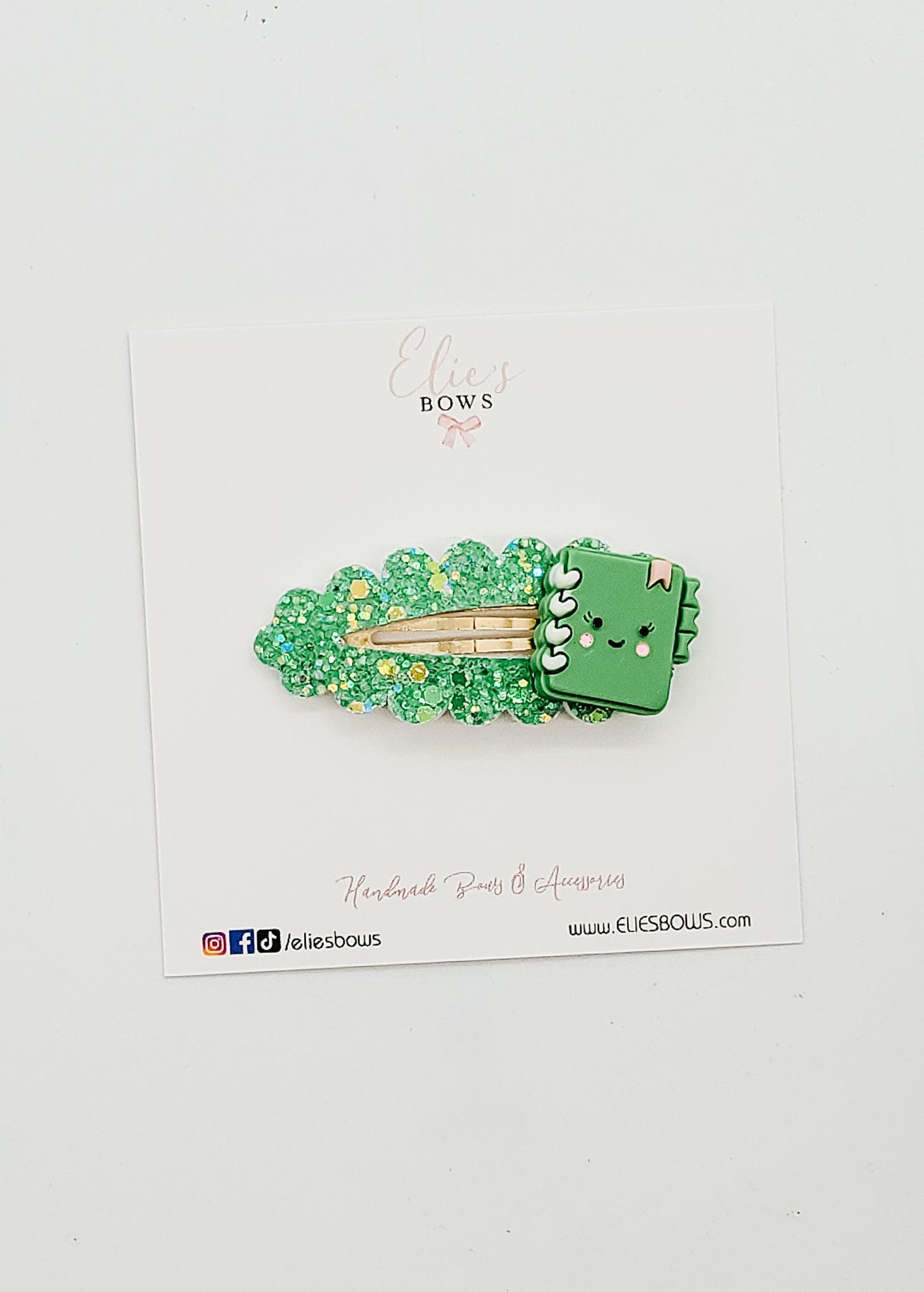 Book Worm - Snap Clips - 2.5"-Snap Clips-Elie’s Bows