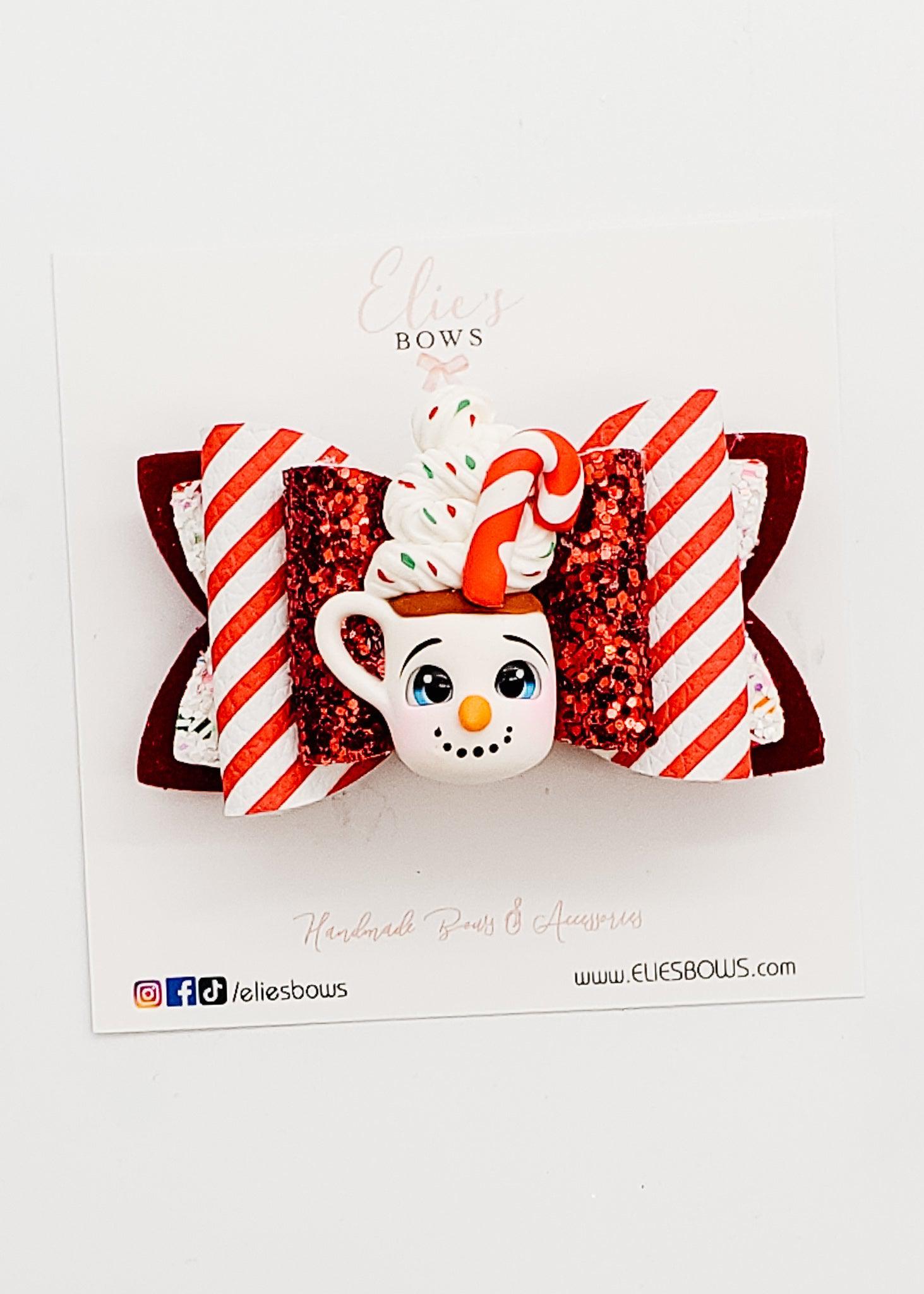 Candy Cane Hot Chocolate - 3"-Bows-Elie’s Bows
