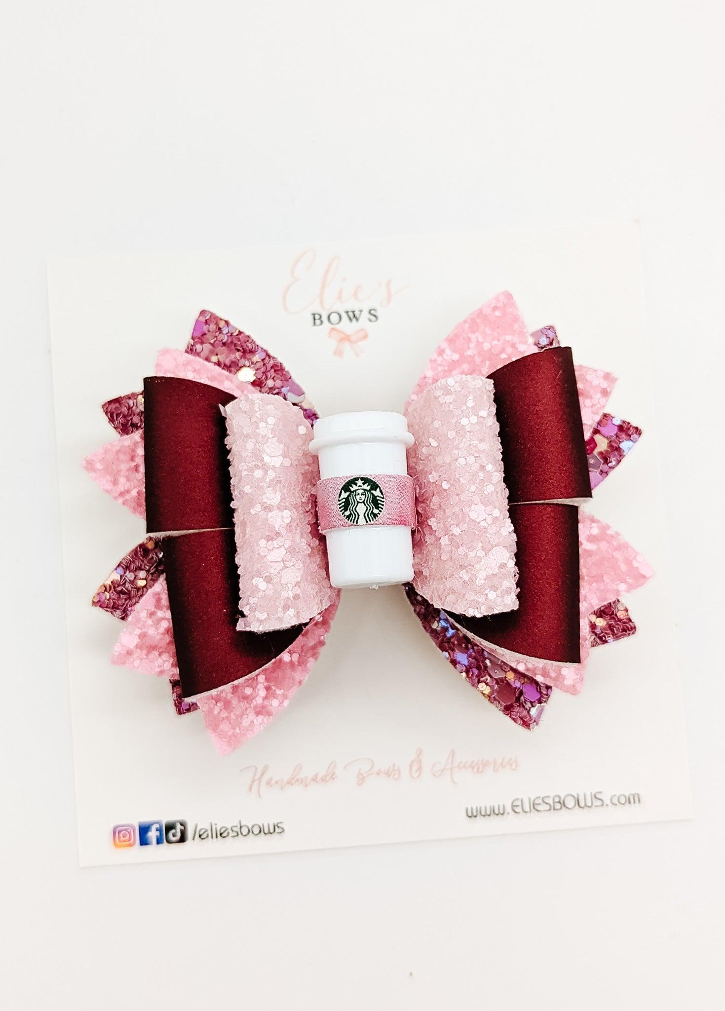 Cap-Bow-ccino with a twist - 3.2"-Bows-Elie’s Bows