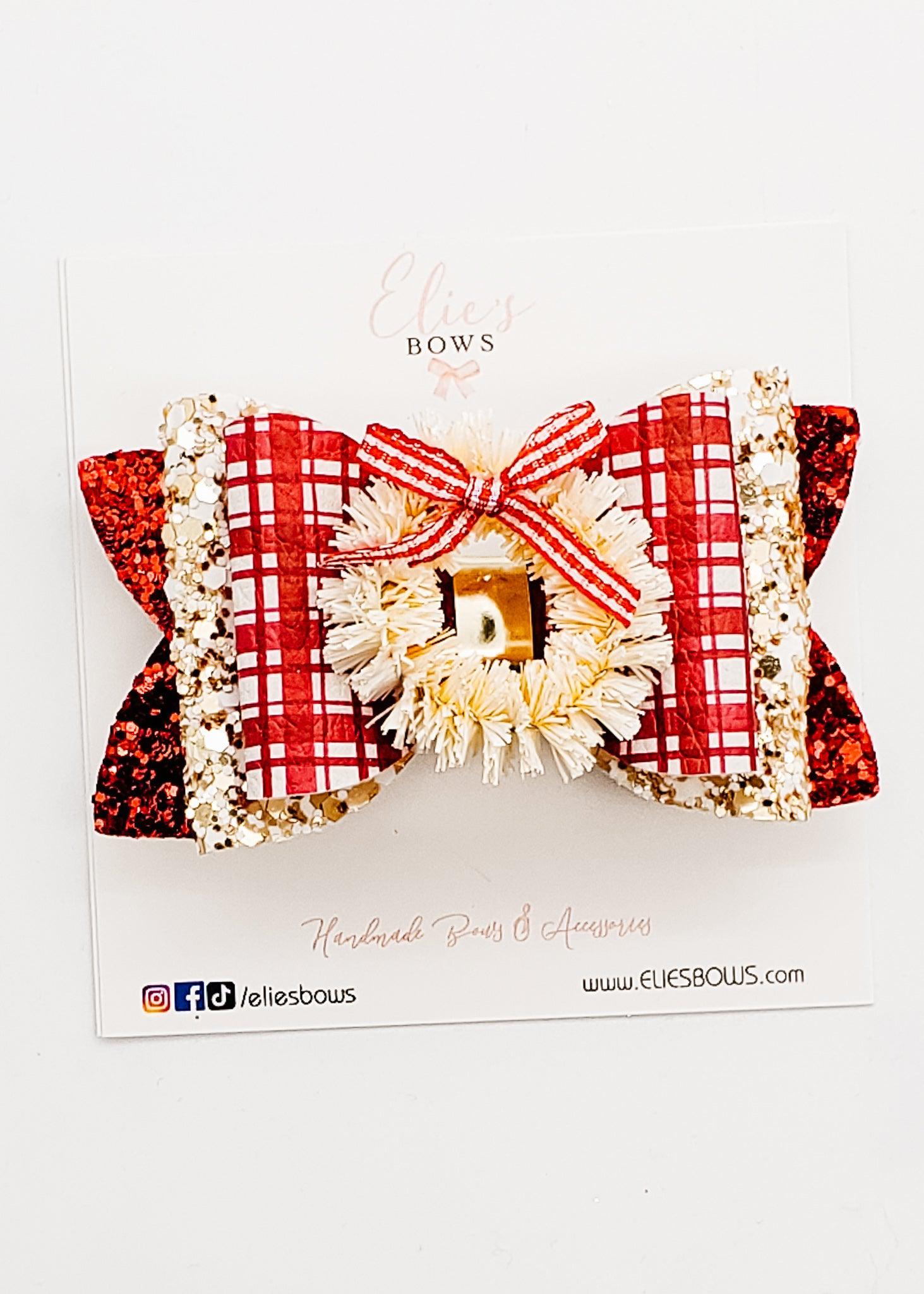 Christmas Wreath - 3.5"-Bows-Elie’s Bows