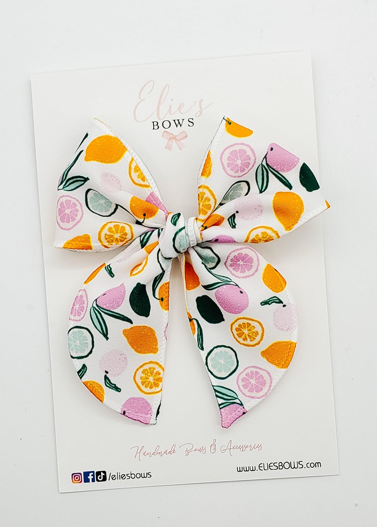 Citrus - Charlotte Bow - 4"-Charlotte-Elie’s Bows