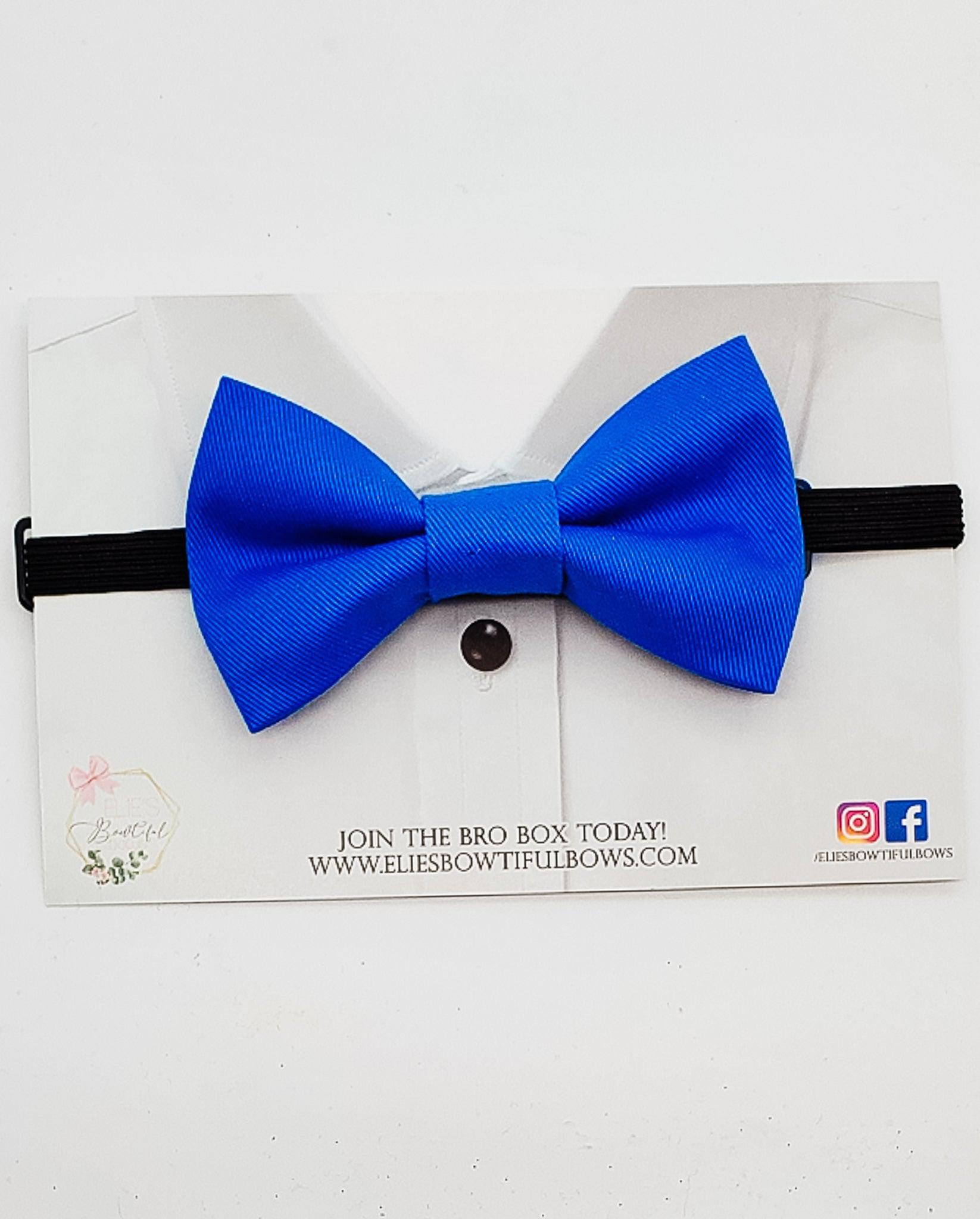 Cobalt Blue - fabric bowtie - 3.5"-Bowtie-Elie’s Bows