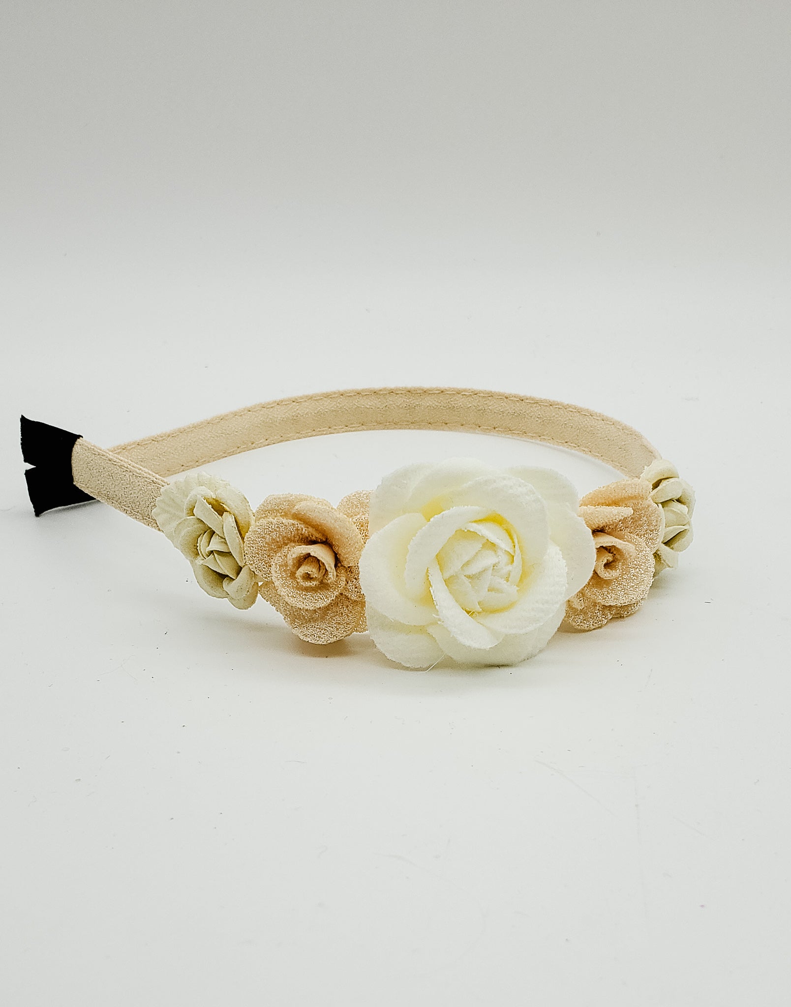 Creme Brule Blooms - Hard Headband-Headband-Elie’s Bows