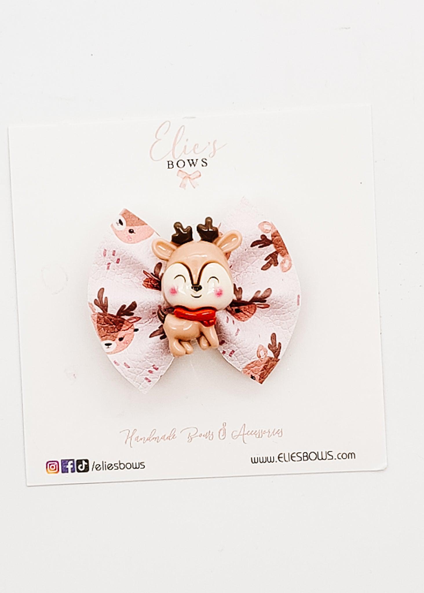 Cute Reindeer - Pixie Bow - 2"-Bows-Elie’s Bows