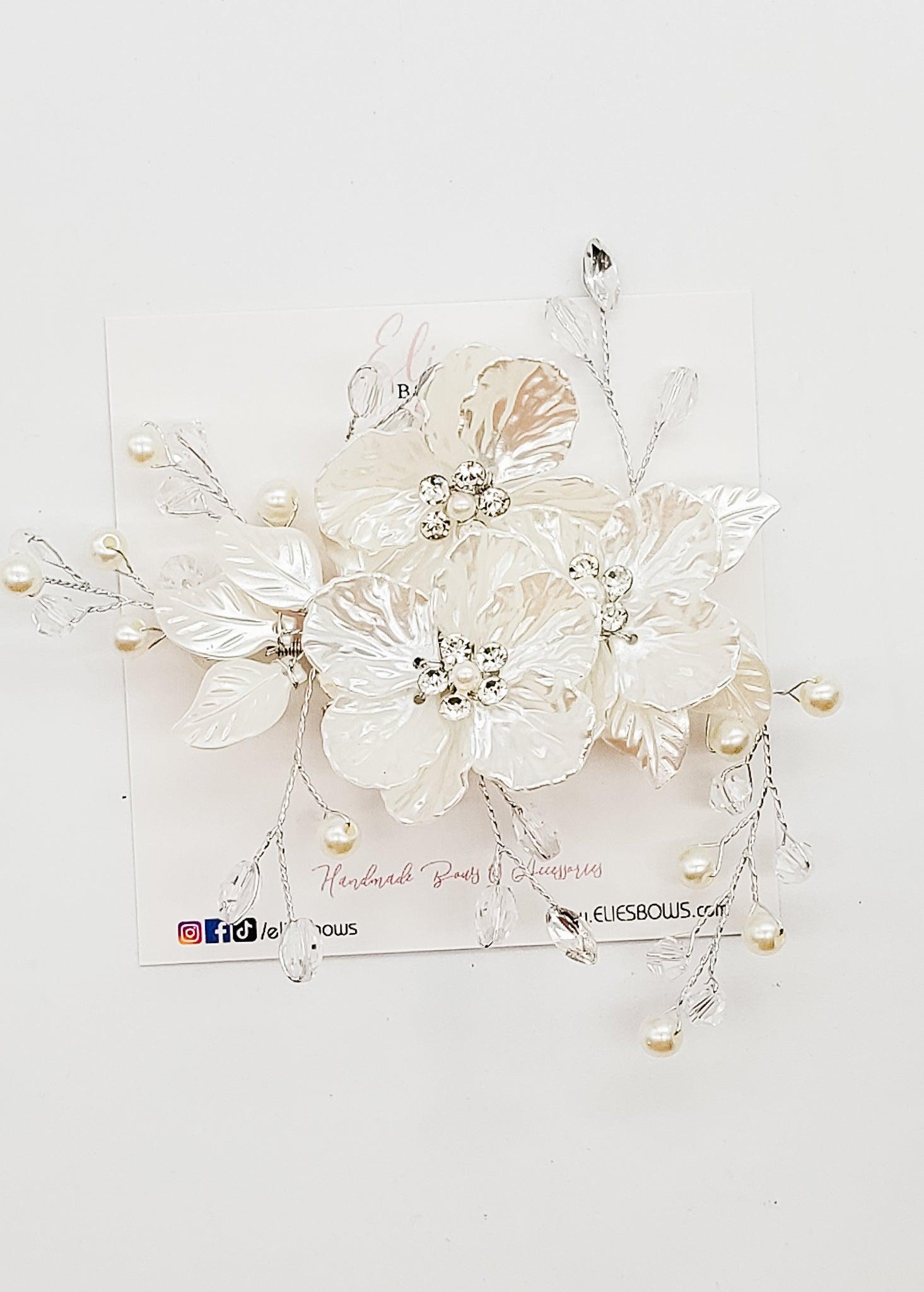 Fancy Flower Up-do Clip - 4"-Bows-Elie’s Bows