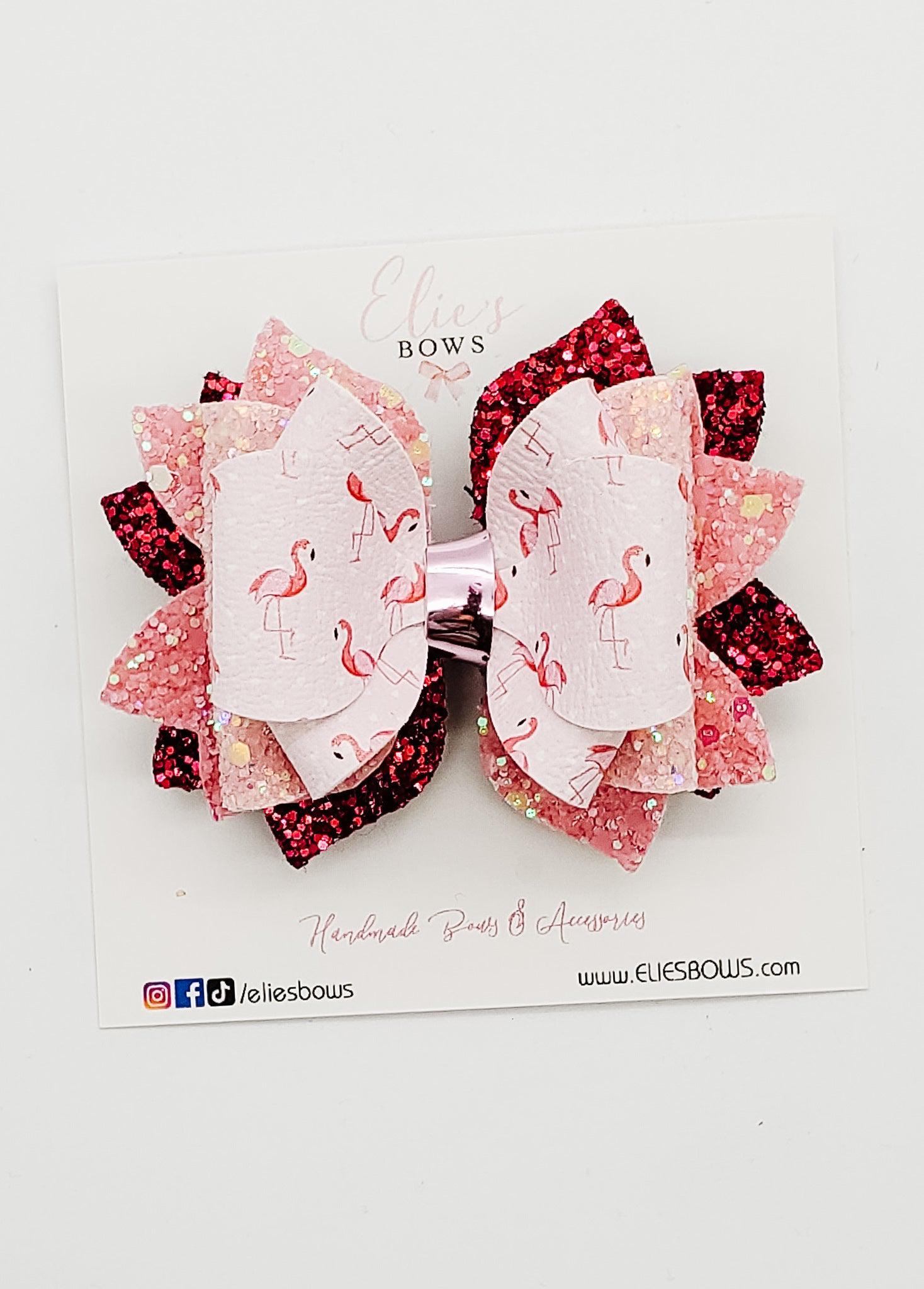 Flamingos - 3.5"-Bows-Elie’s Bows
