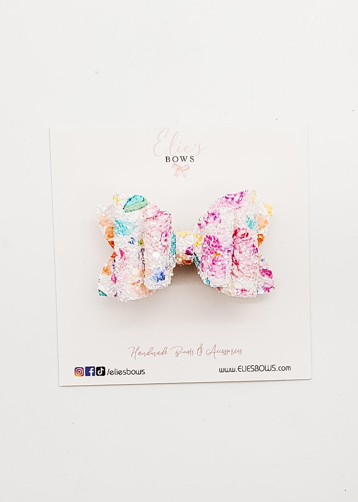 Floral Glitter - 2.5"-Bows-Elie’s Bows