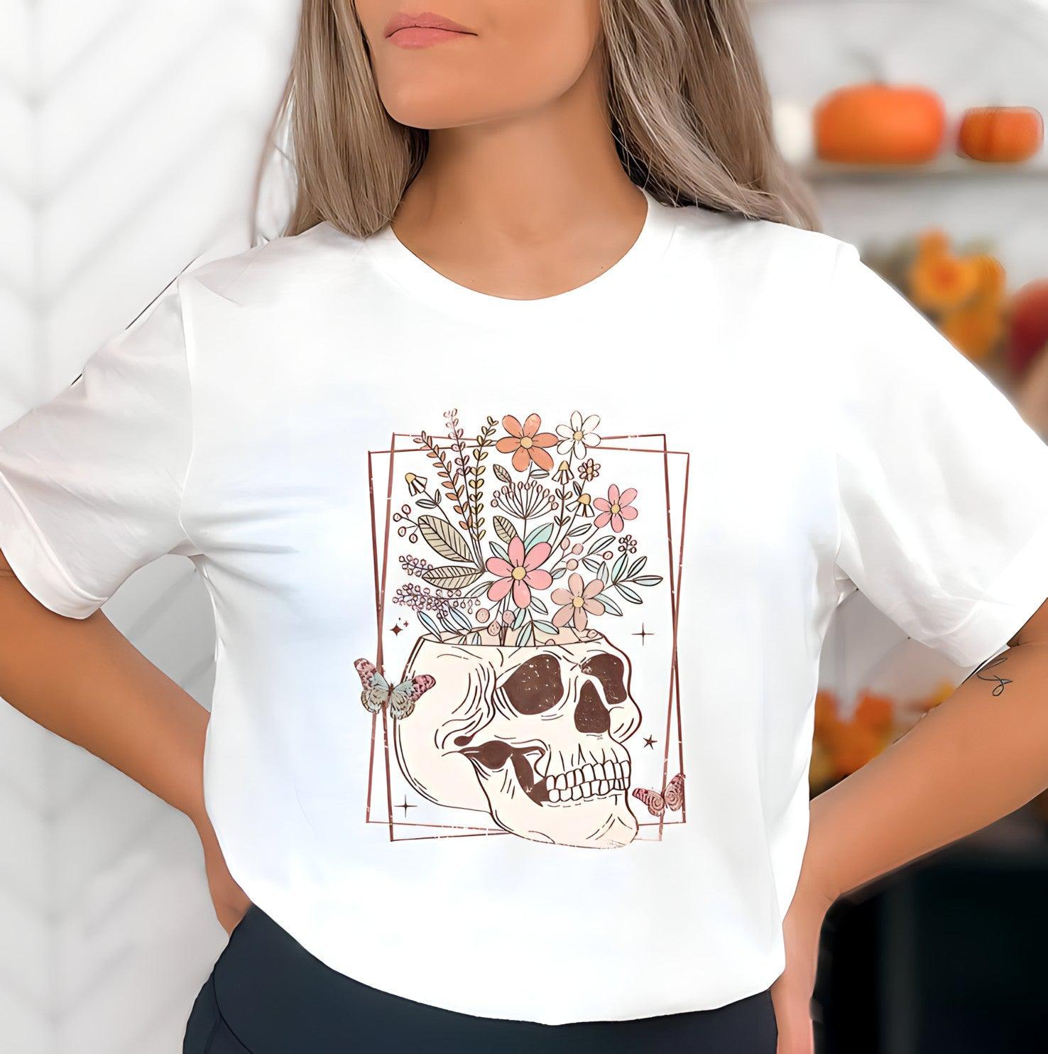 Floral Skull-Apparel-Elie’s Bows