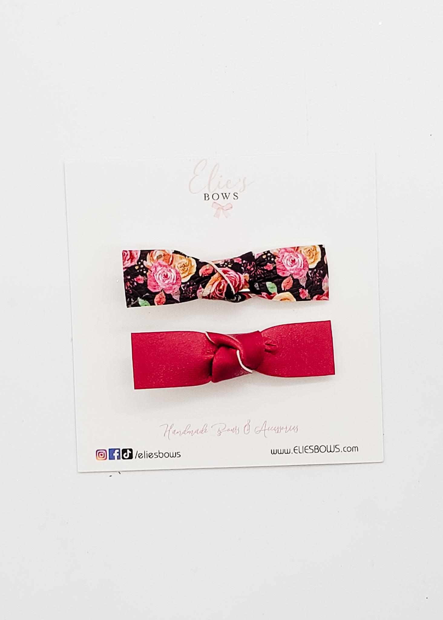 Flowers - Baby Bling - 2"-Snap Clips-Elie’s Bows