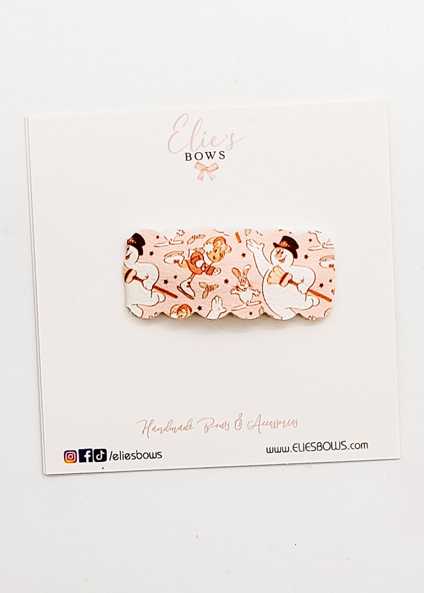 Frosty The Snowman- Snap Clip - 2.5"-Snap Clips-Elie’s Bows