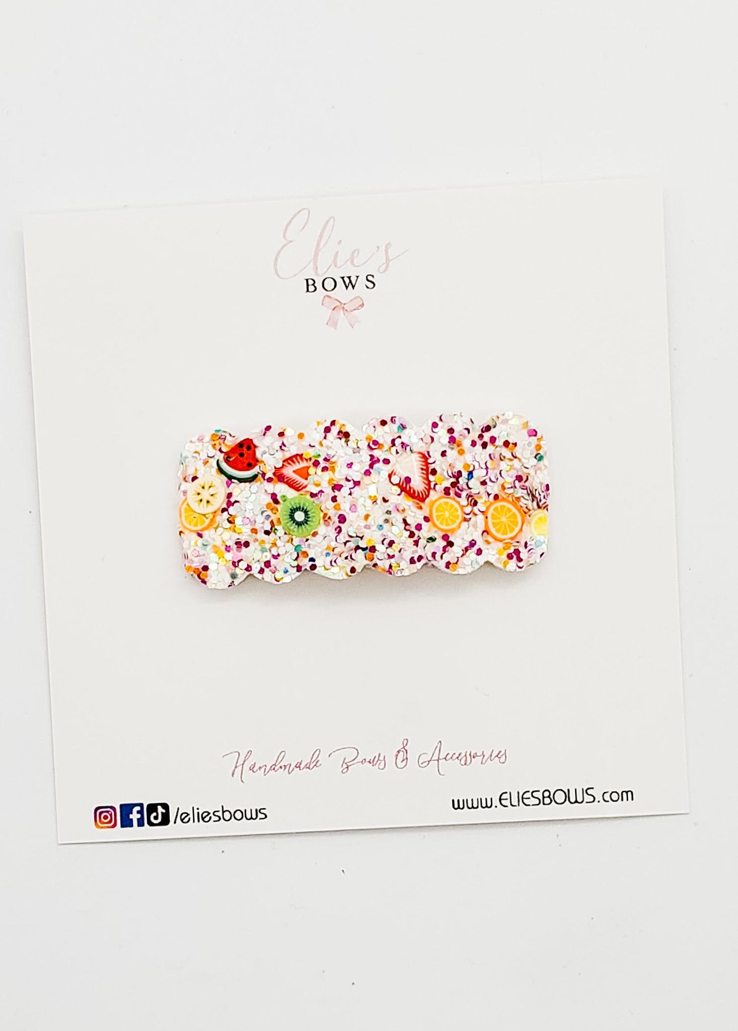 Fruit Salad Glitter - Snap Clips - 2"-Snap Clips-Elie’s Bows