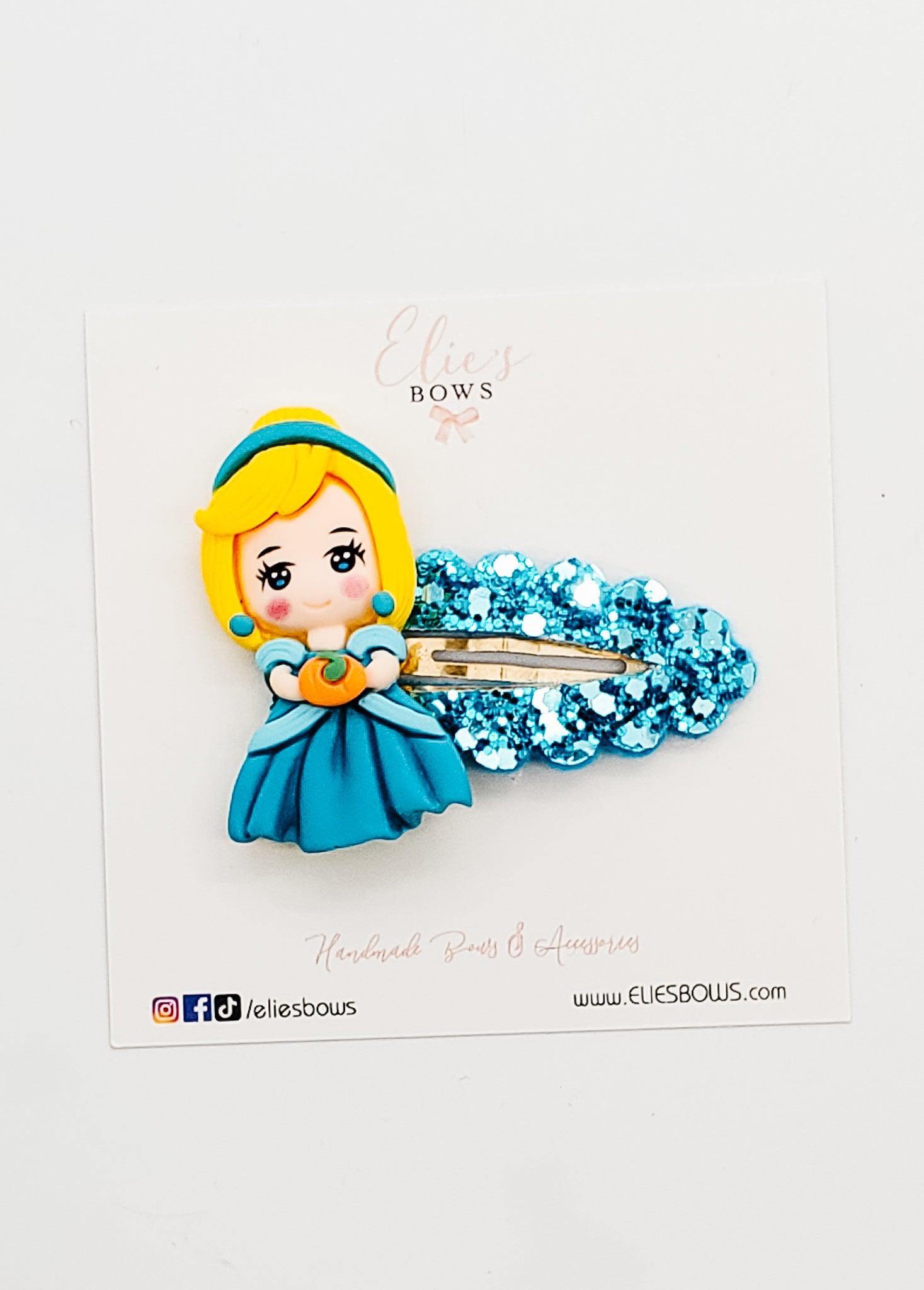 Glass Slipper - Snap Clips - 2.5"-Snap Clips-Elie’s Bows