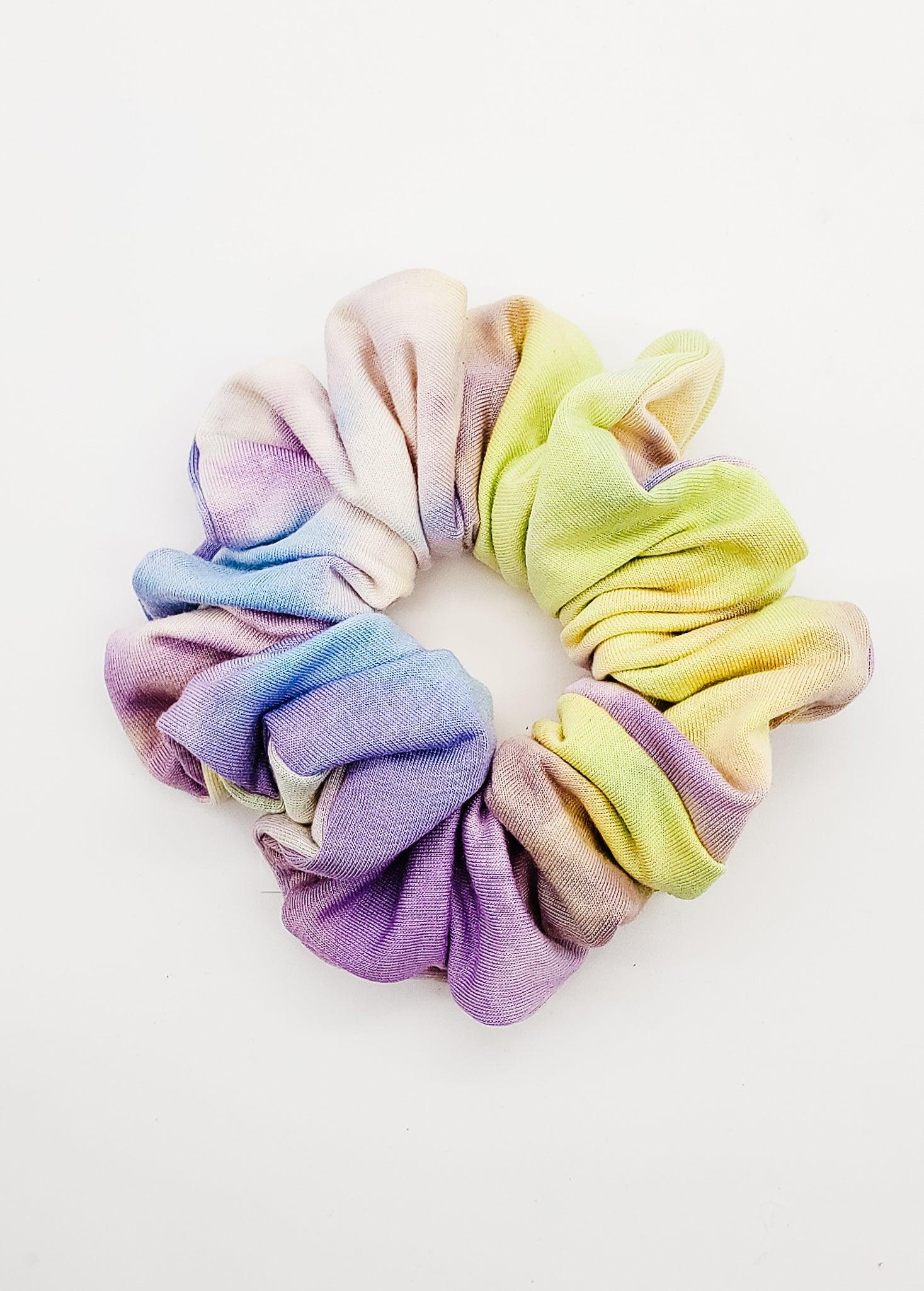 Green & Purple Tie Dye - XL Scrunchie-Scrunchie-Elie’s Bows