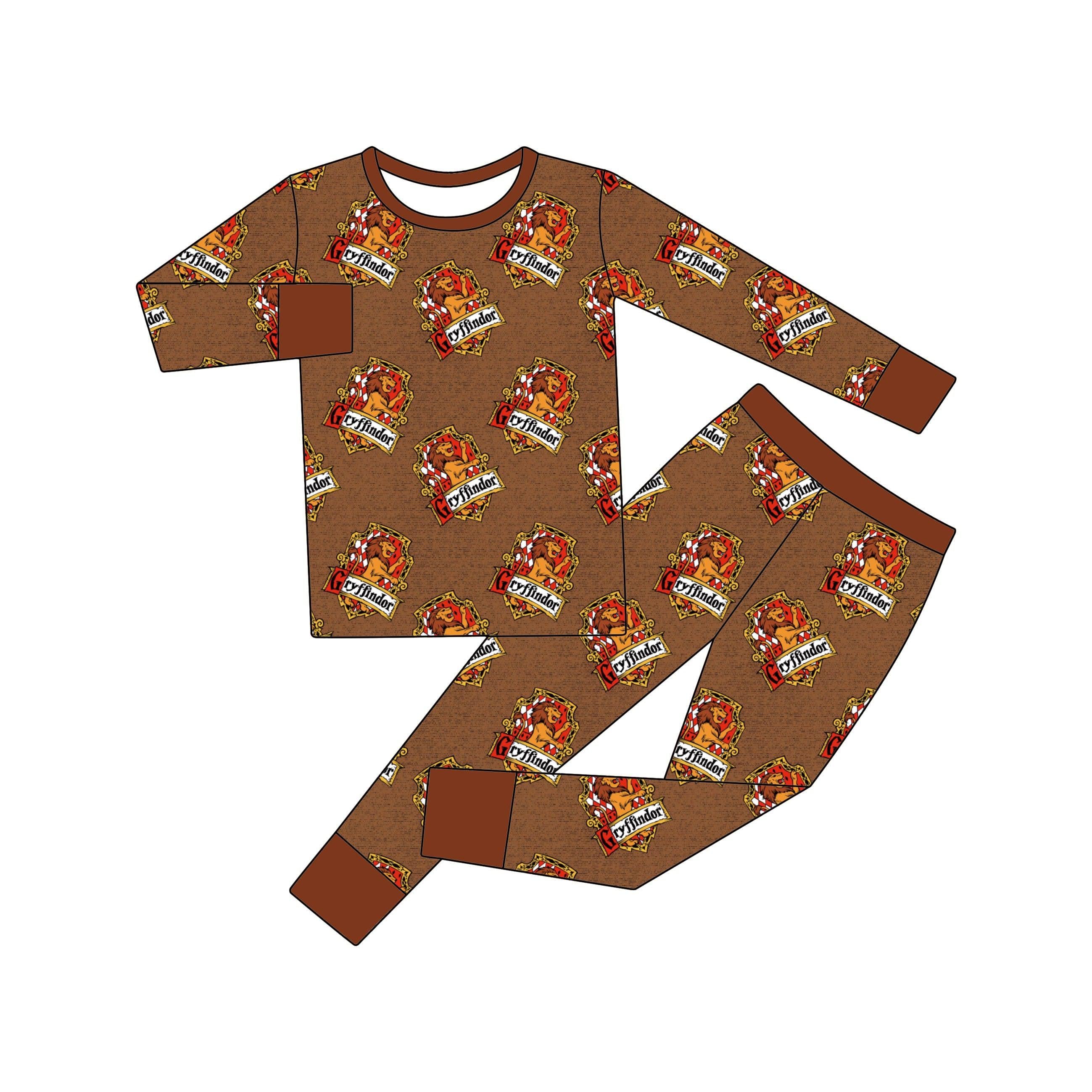 Gryffindor (Two Piece PJs) PRE-ORDER-pyjamas-Elie’s Bows