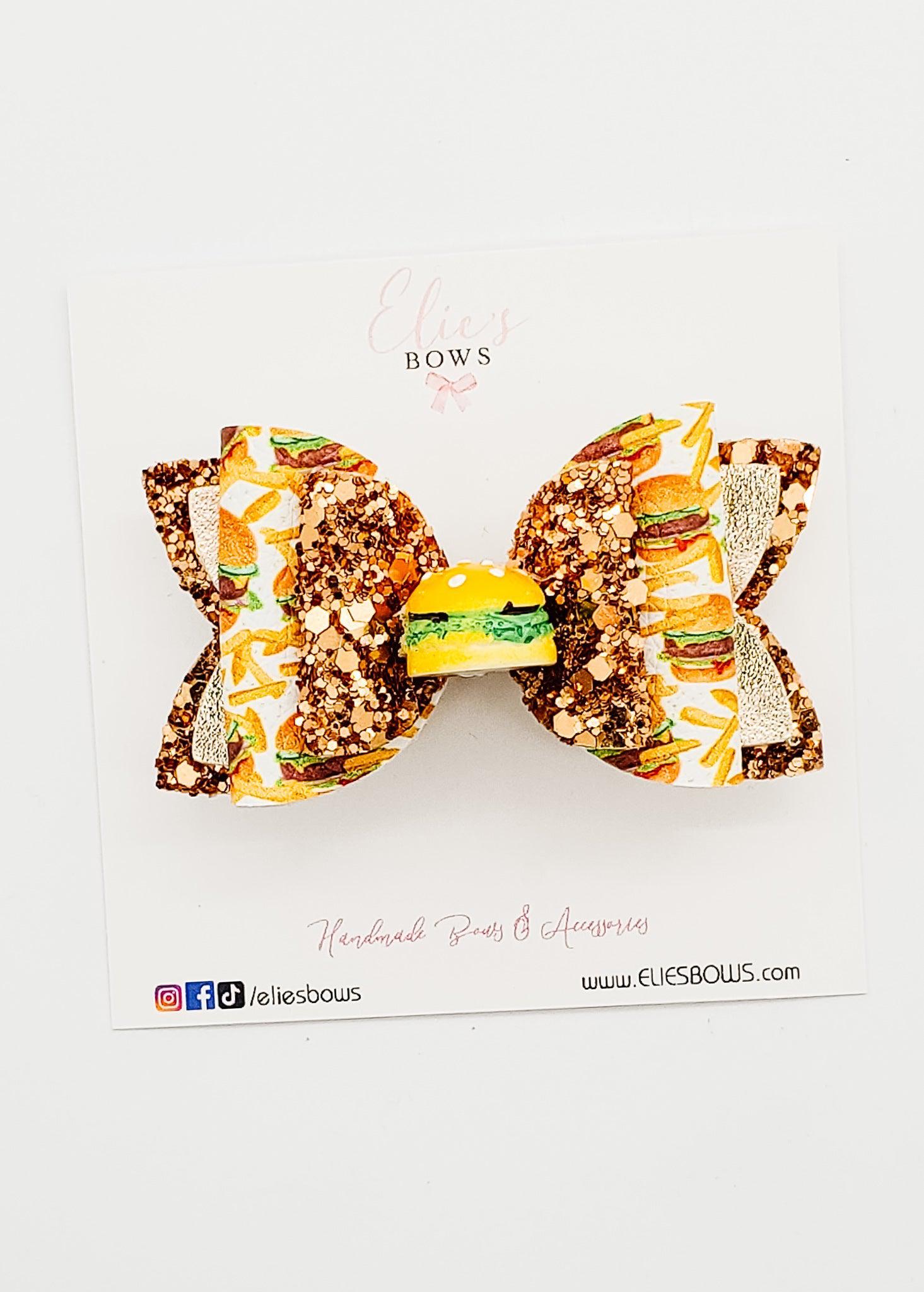 Hamburger - 3"-Bows-Elie’s Bows