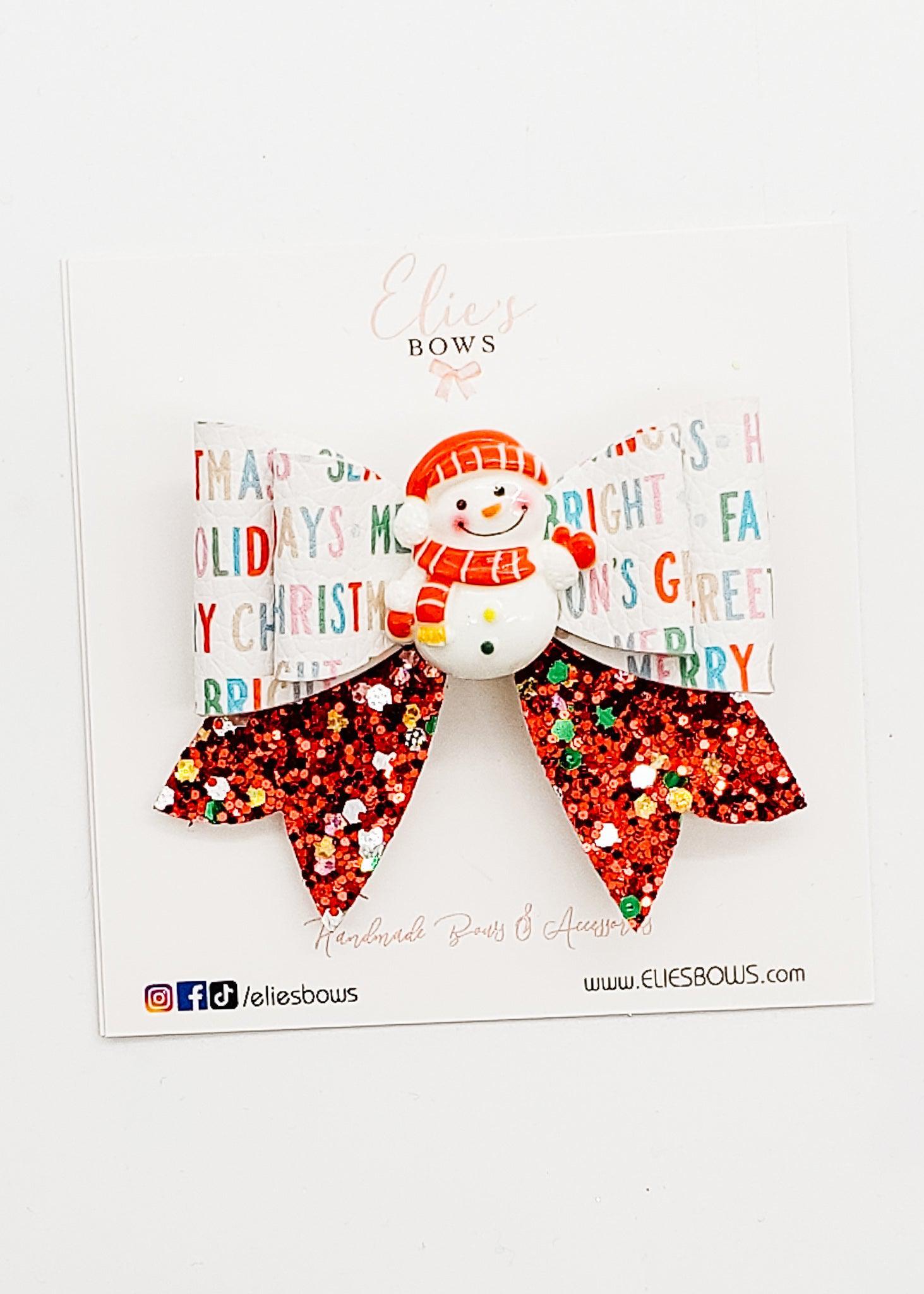 Holiday Snowman - 3"-Bows-Elie’s Bows