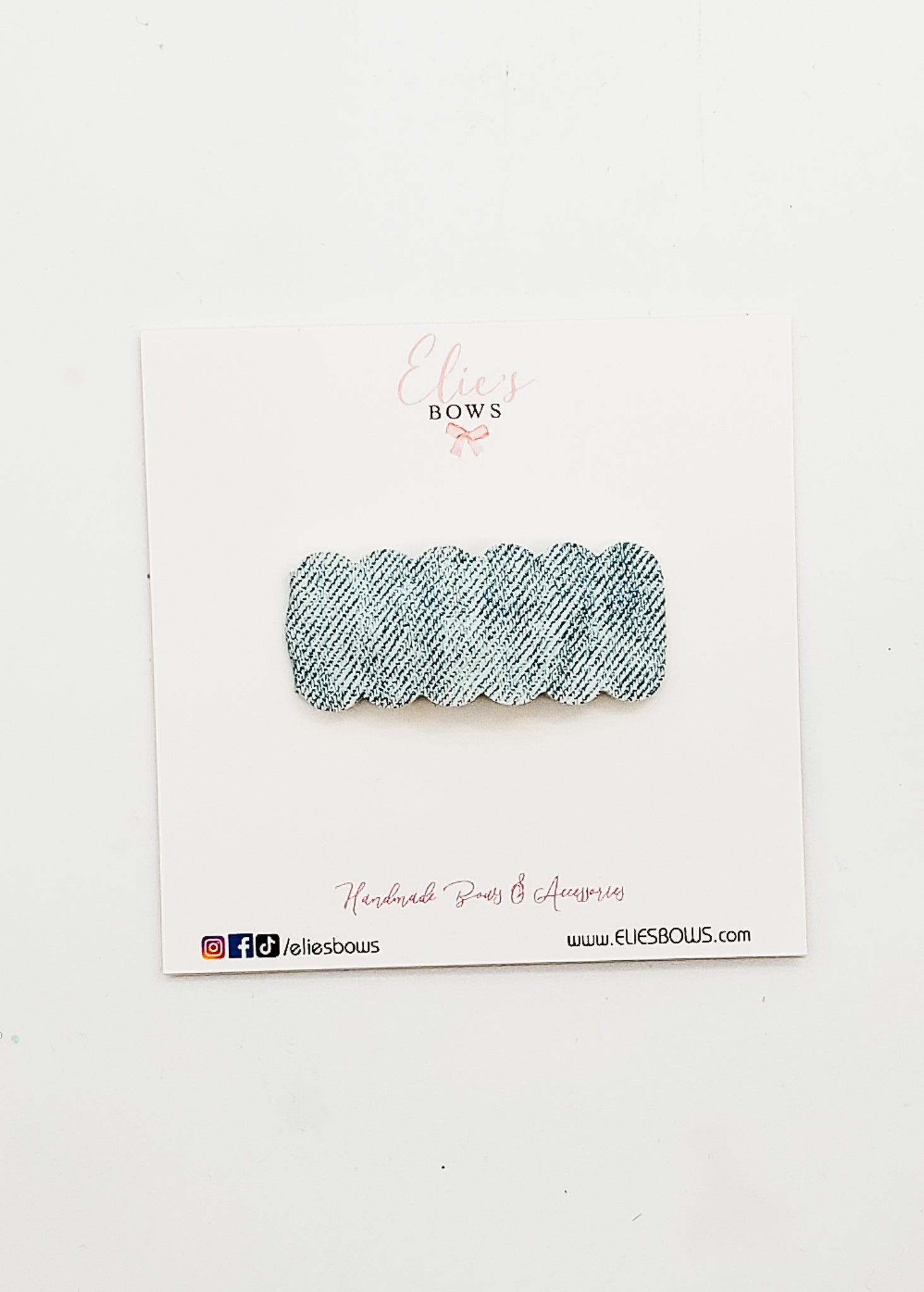 Light Denim - Snap Clips - 2"-Snap Clips-Elie’s Bows