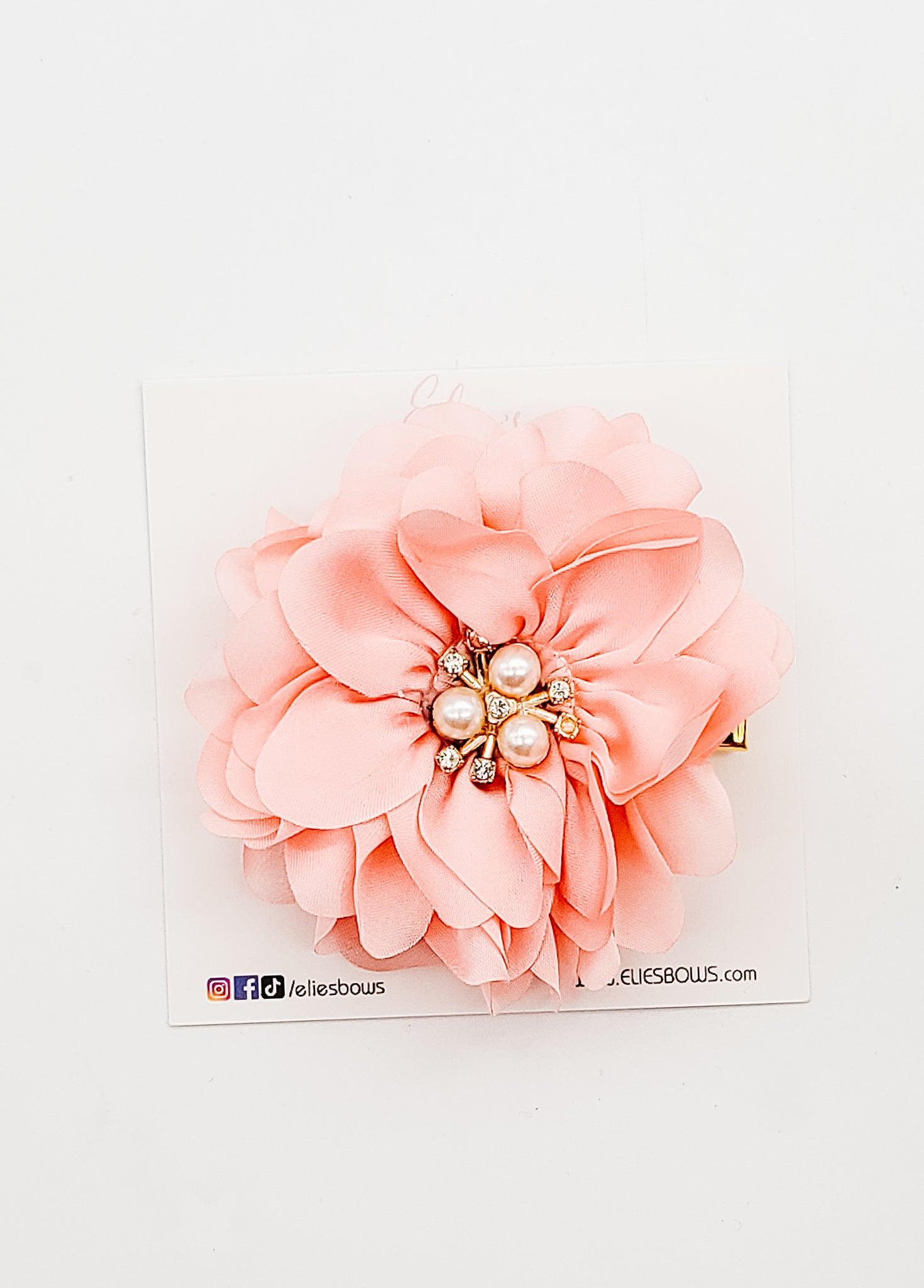 Light Pink - Flower Clip - 3.4"-Bows-Elie’s Bows