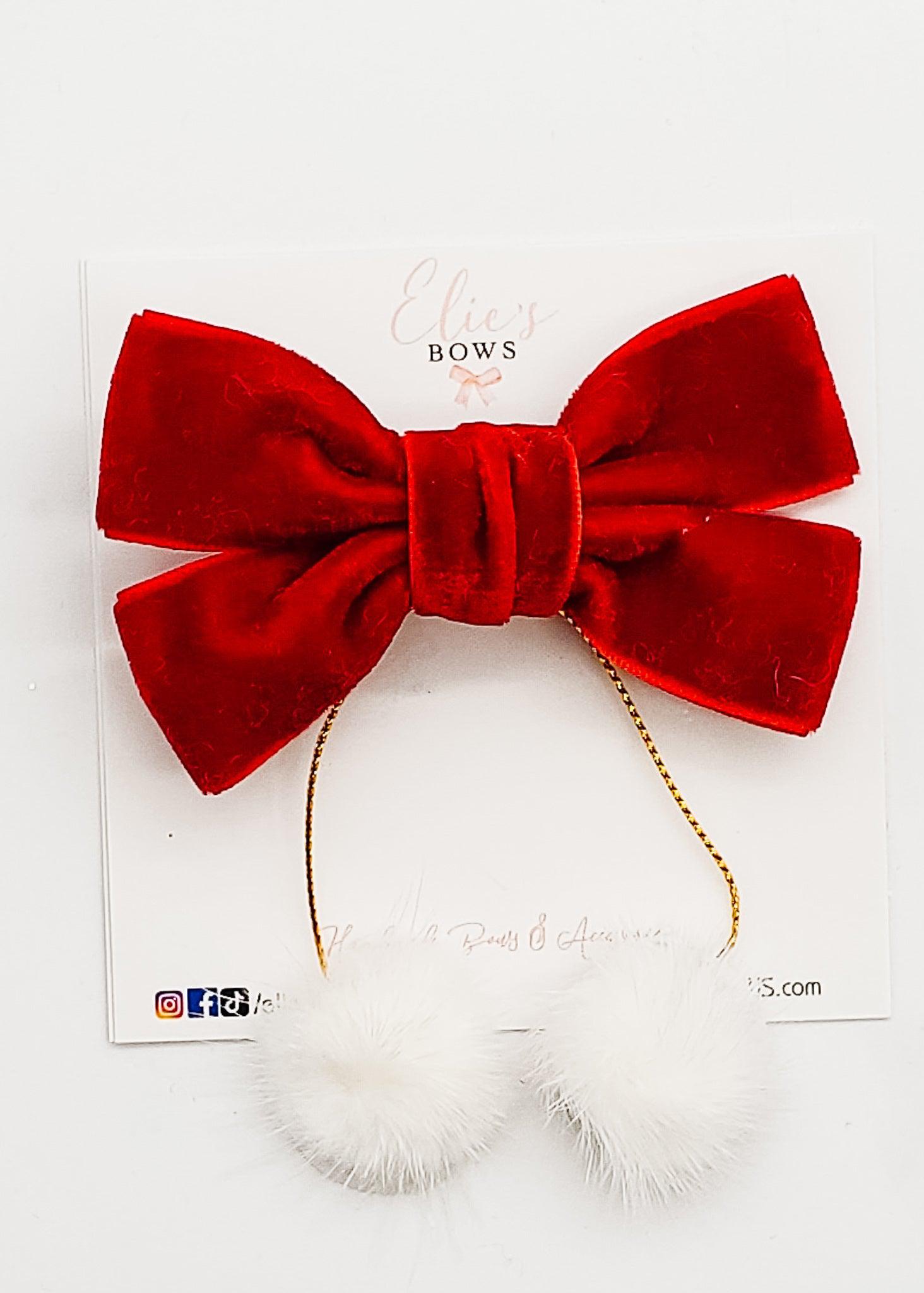Mean Girls Velvet Pom Pom - 3"-Bows-Elie’s Bows