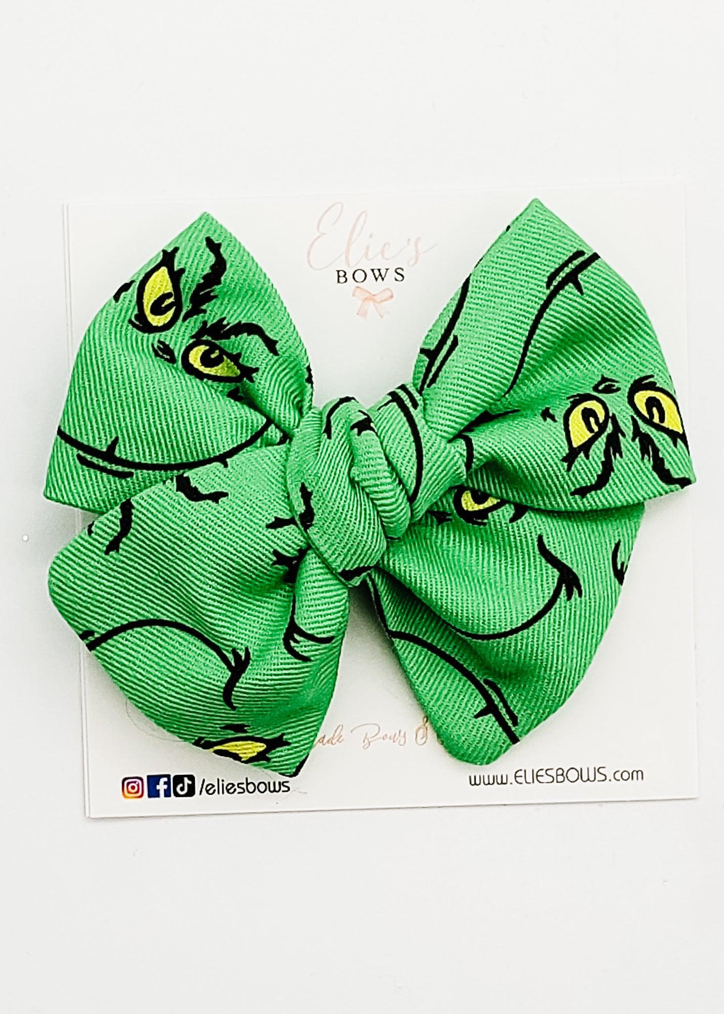 Mean Guy - Elie Fabric Bow - 3.5"-Bows-Elie’s Bows
