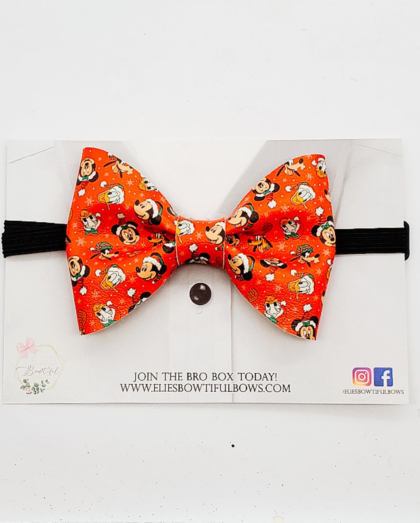 Merry Celebration - faux leather - 4.2"-Bowtie-Elie’s Bows