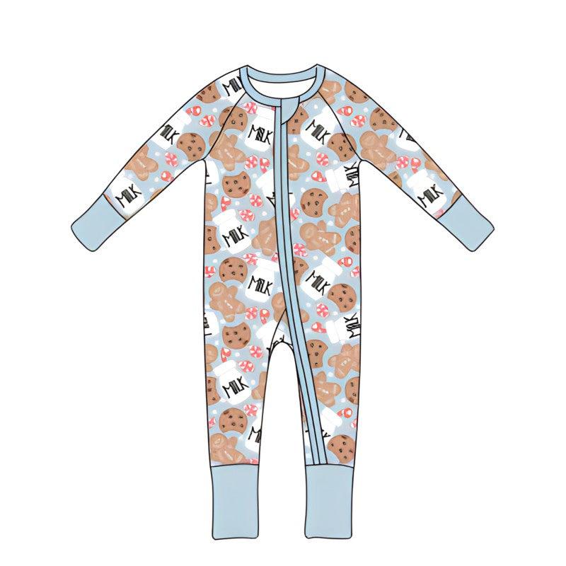 Milk & Cookies - Onesie PJs-pyjamas-Elie’s Bows