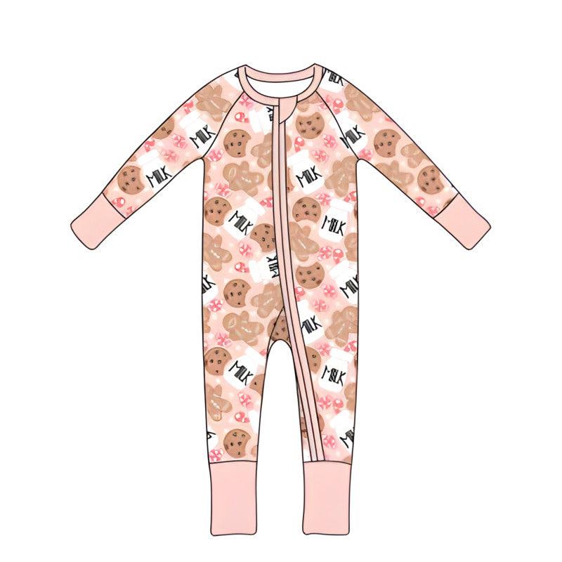 Milk & Cookies - Onesie PJs-pyjamas-Elie’s Bows