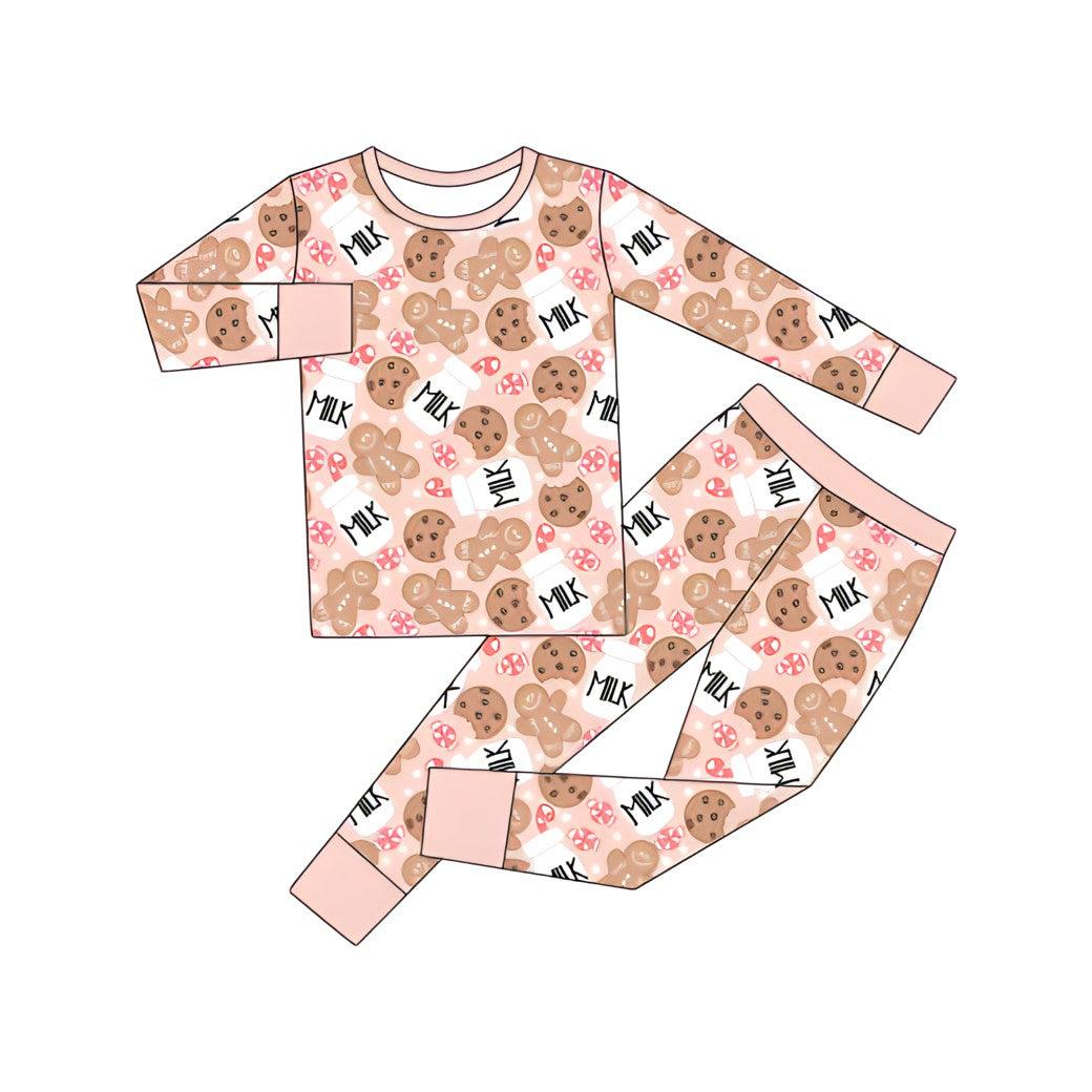 Milk & Cookies - Two Piece PJs-pyjamas-Elie’s Bows
