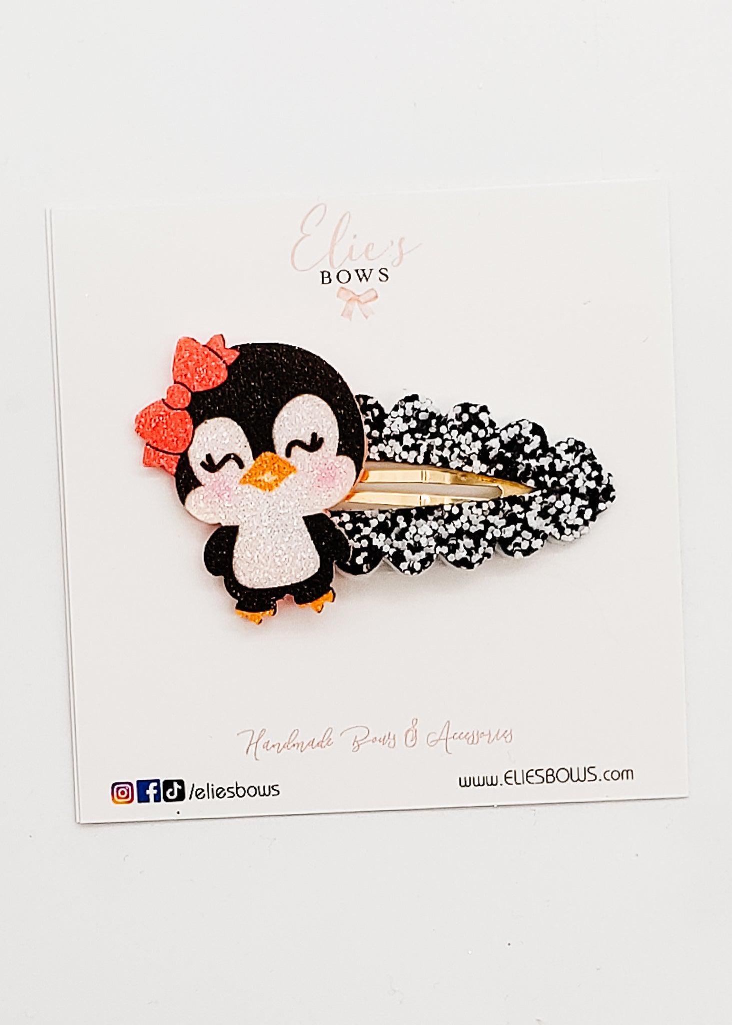 Penguin - Snap Clip - 2.5"-Snap Clips-Elie’s Bows