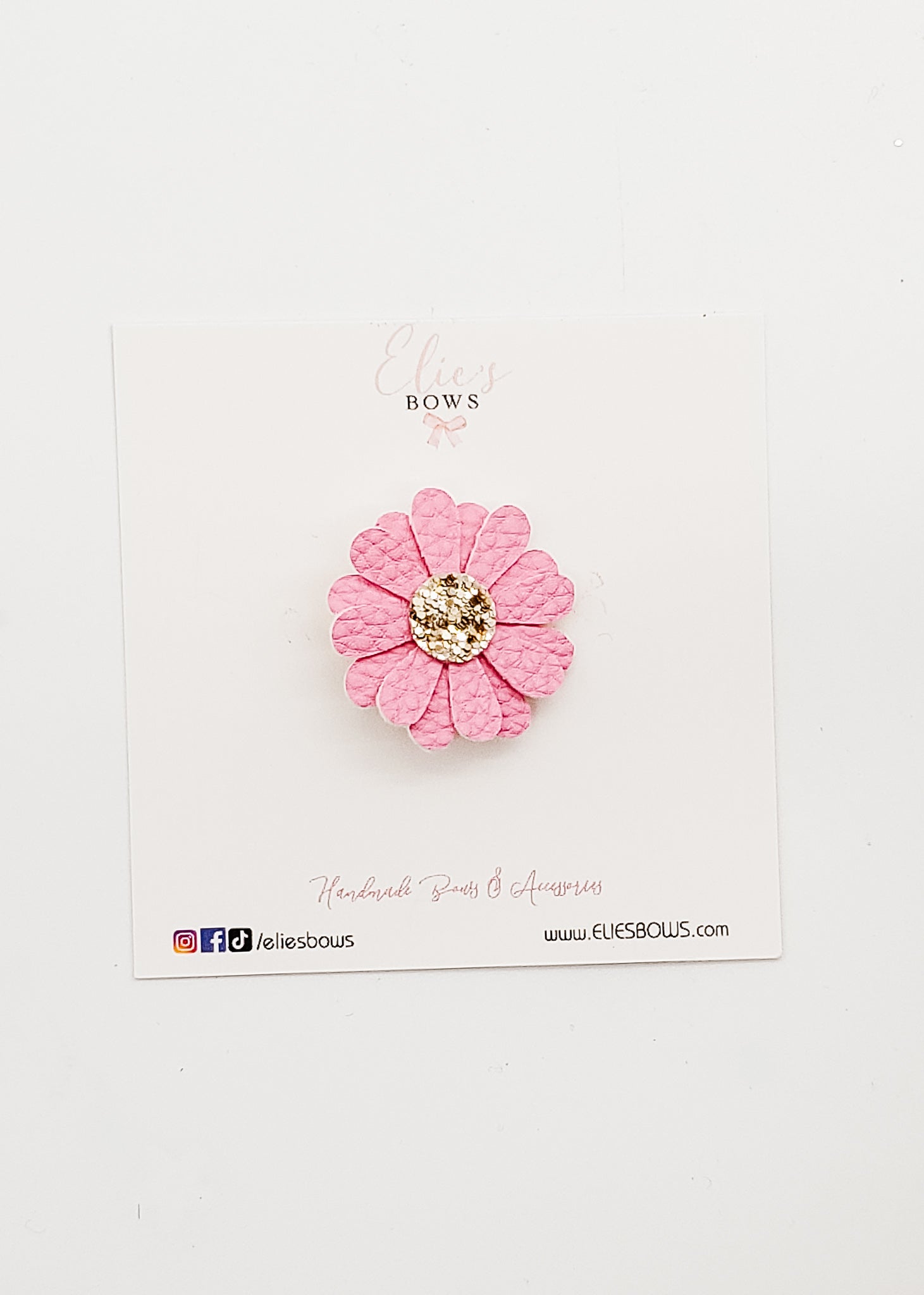 Pink Groovy Baby - Flower Clip - 1.2"-Bows-Elie’s Bows