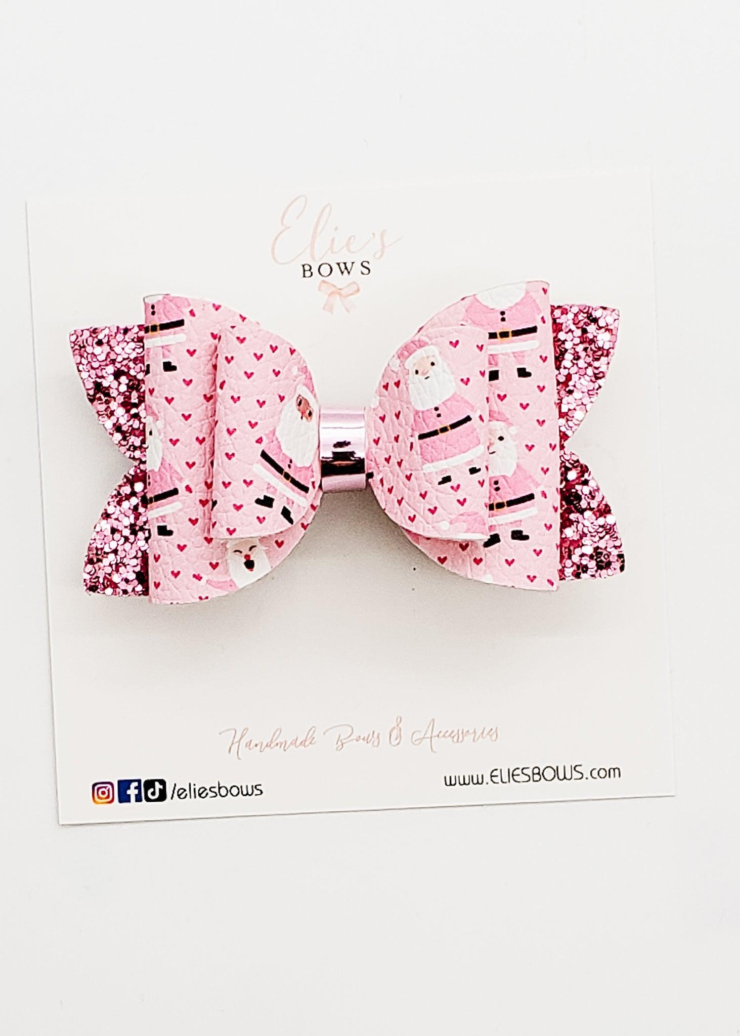 Pink Santa - 3"-Bows-Elie’s Bows