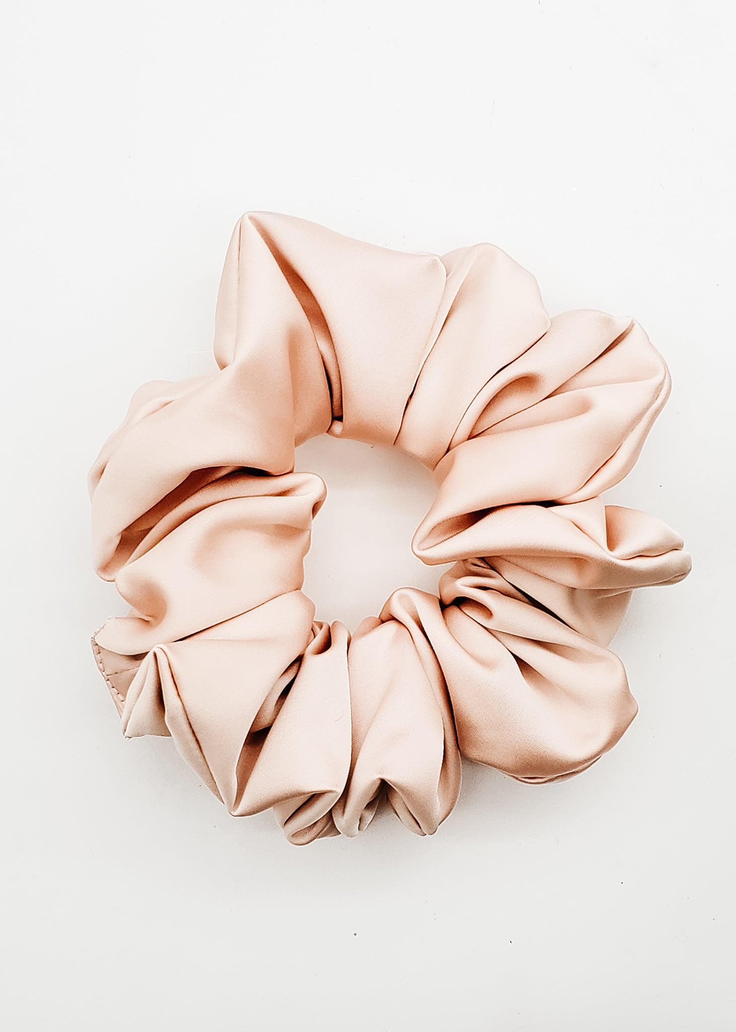 Pink Satin - XL Scrunchie-Scrunchie-Elie’s Bows