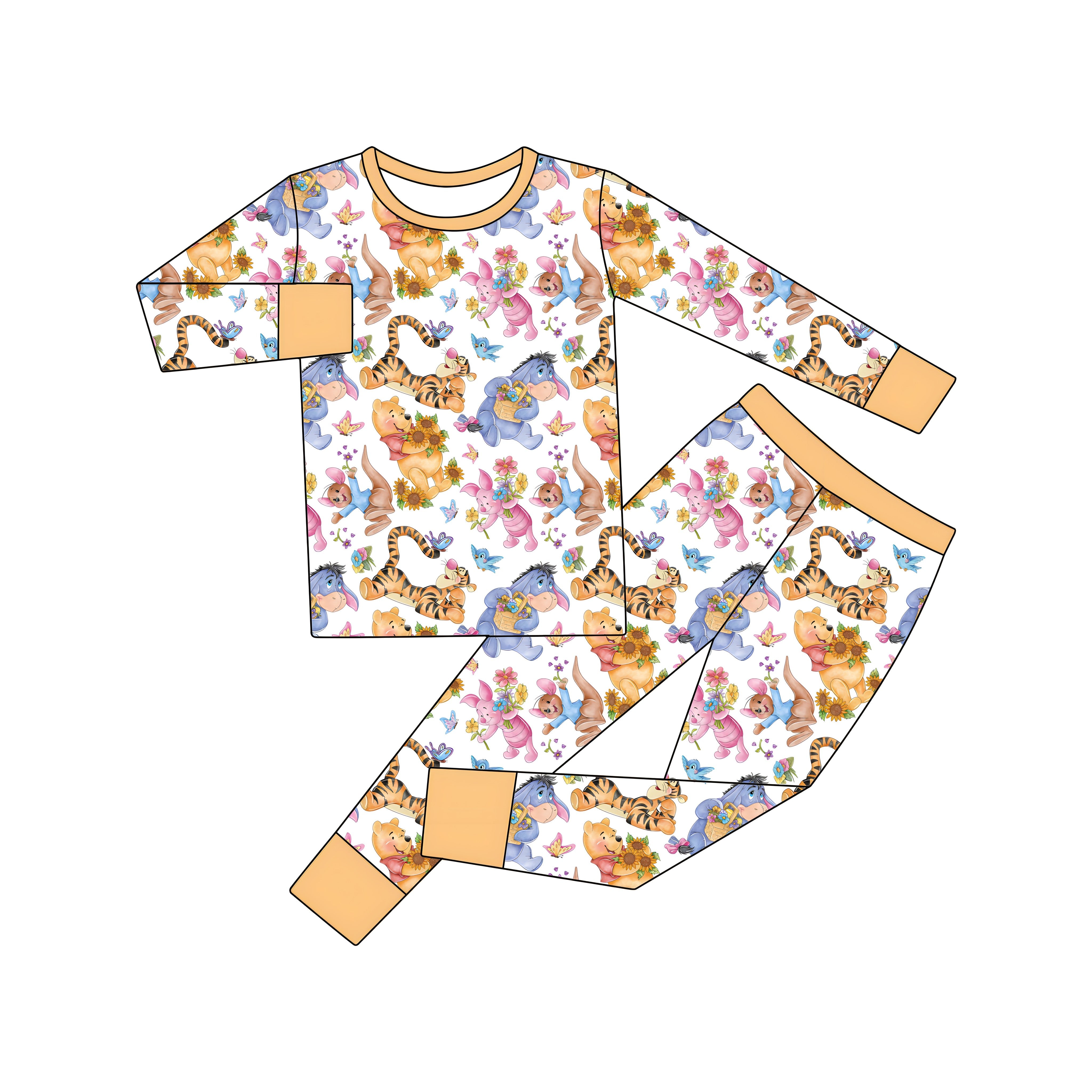 Pot of Honey (Two Piece Pjs) PRE-ORDER-pyjamas-Elie’s Bows