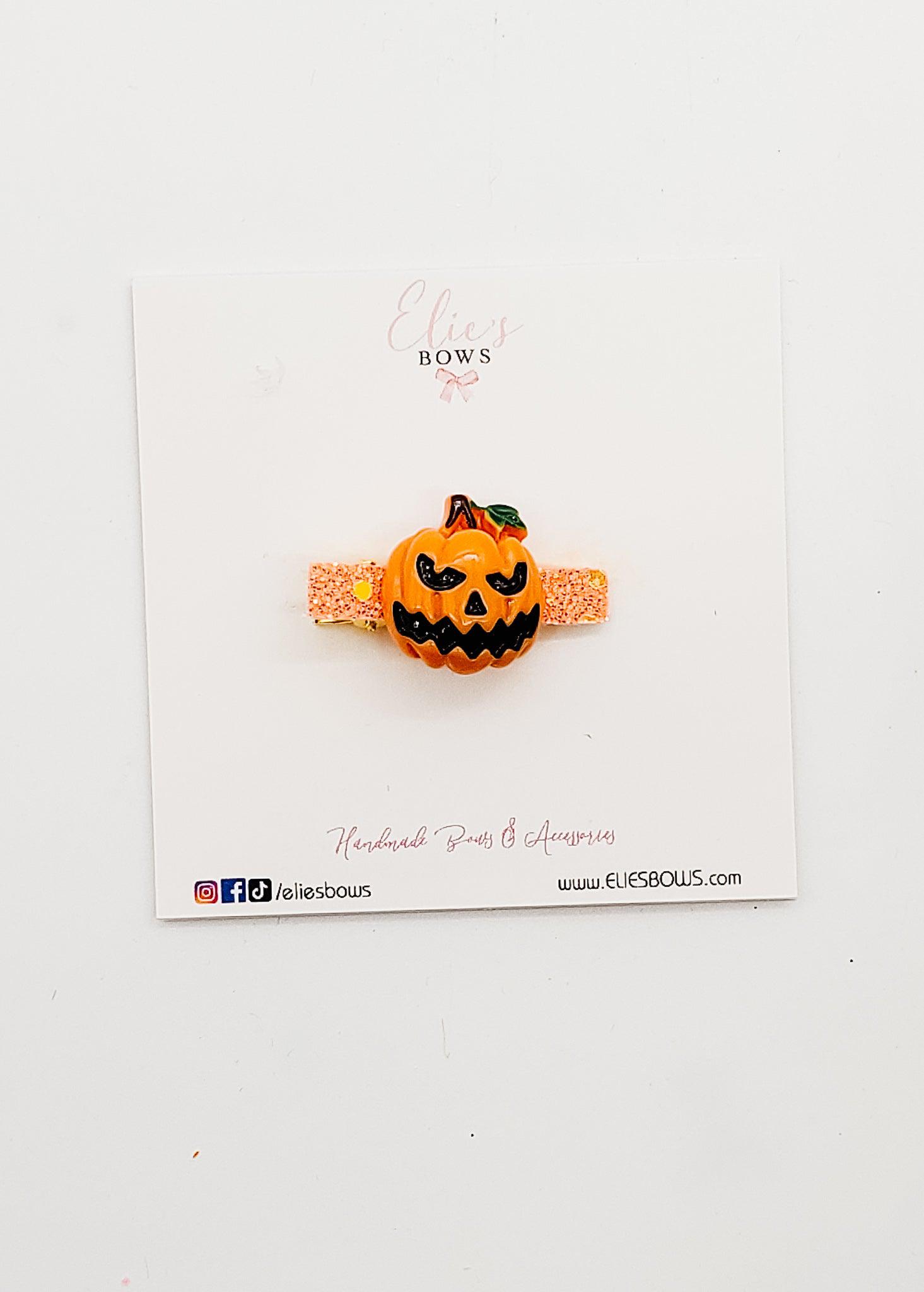 Pumpkin - Bar Clips - 2"-Snap Clips-Elie’s Bows