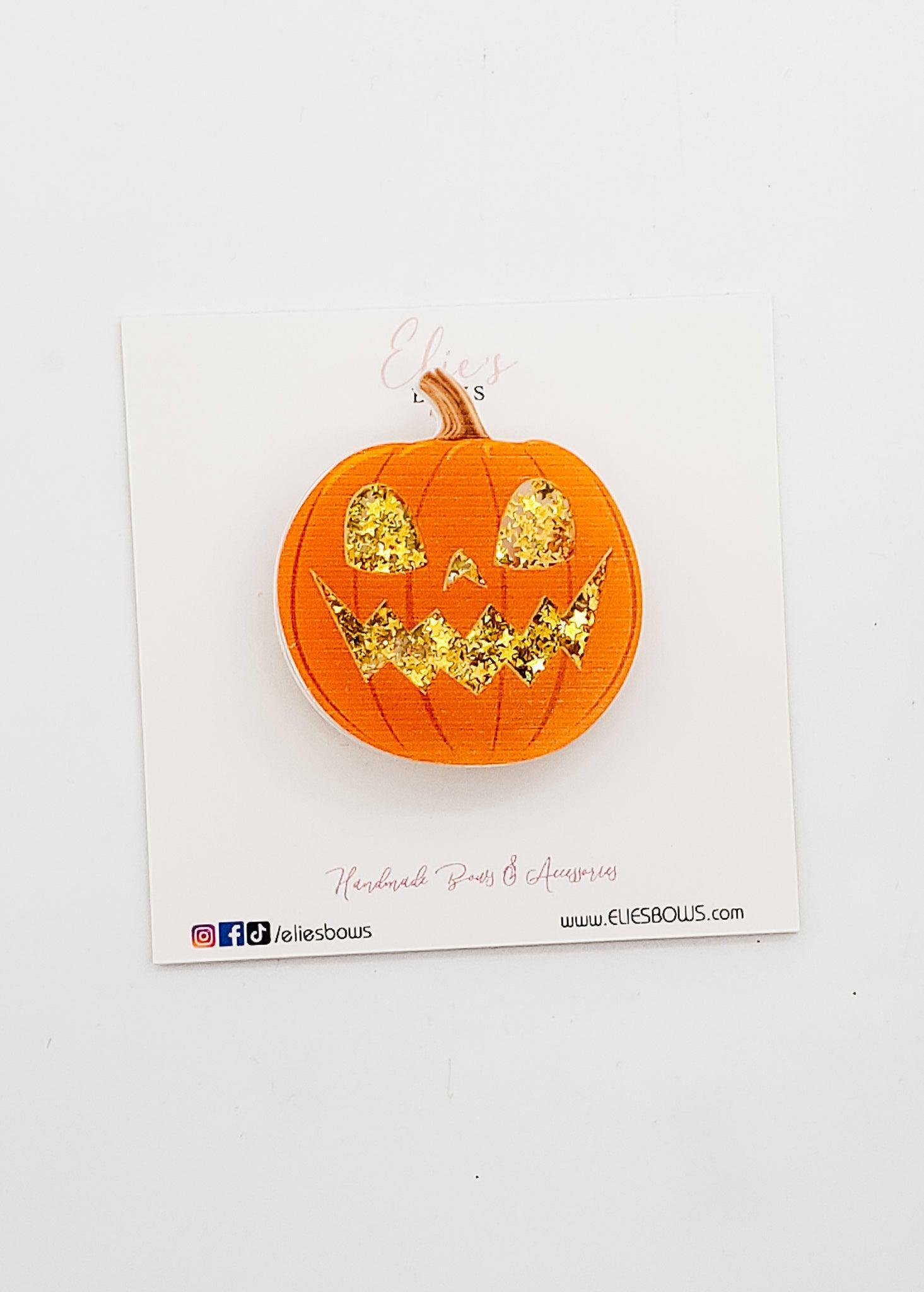 Pumpkin - Shaker Clip - 2"-Snap Clips-Elie’s Bows