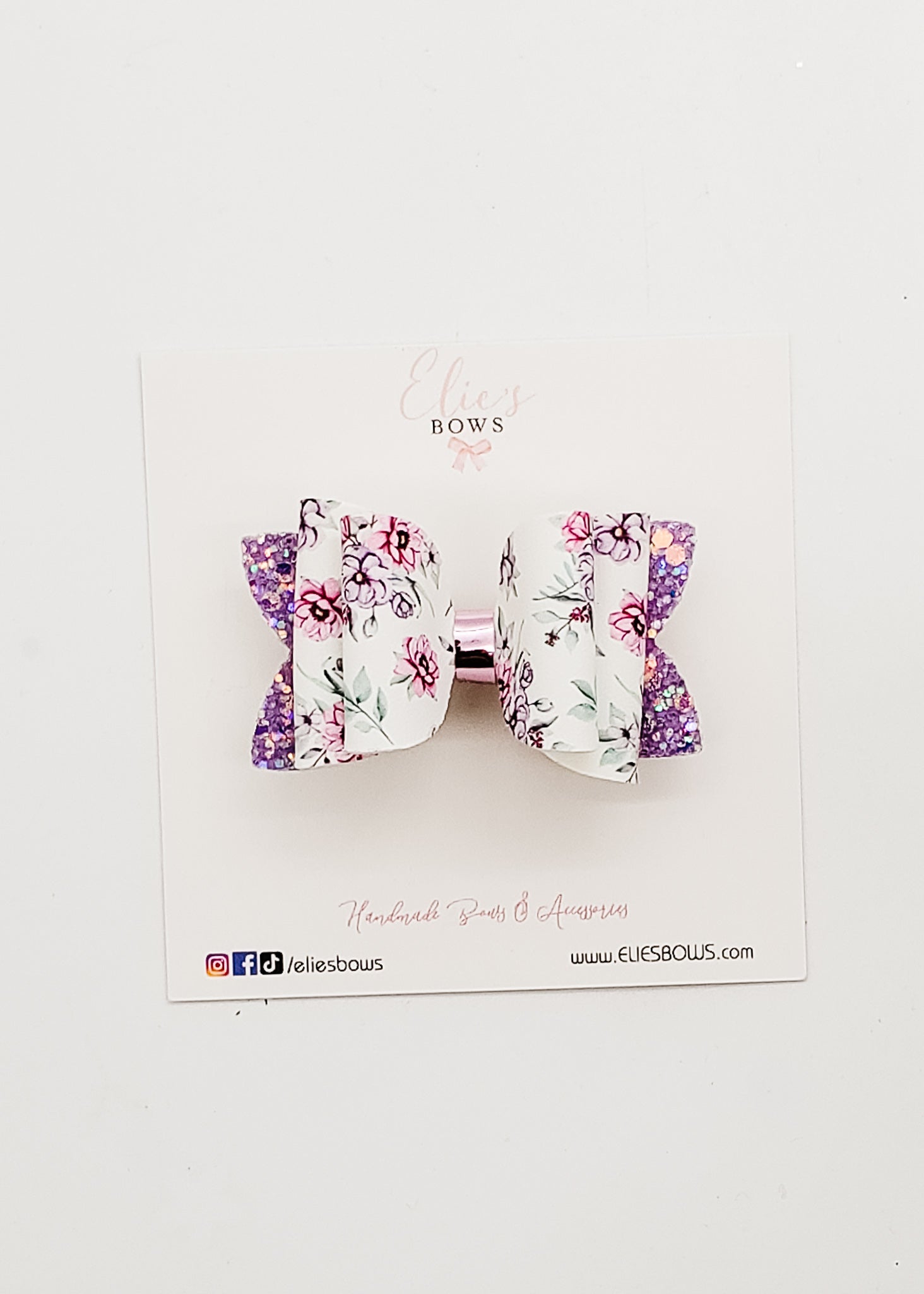 Purple Flowers - 2.5"-Bows-Elie’s Bows