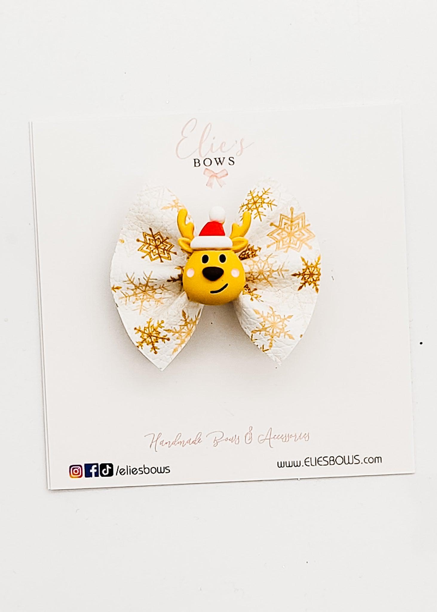 Reindeer - Pixie Bow - 2"-Bows-Elie’s Bows