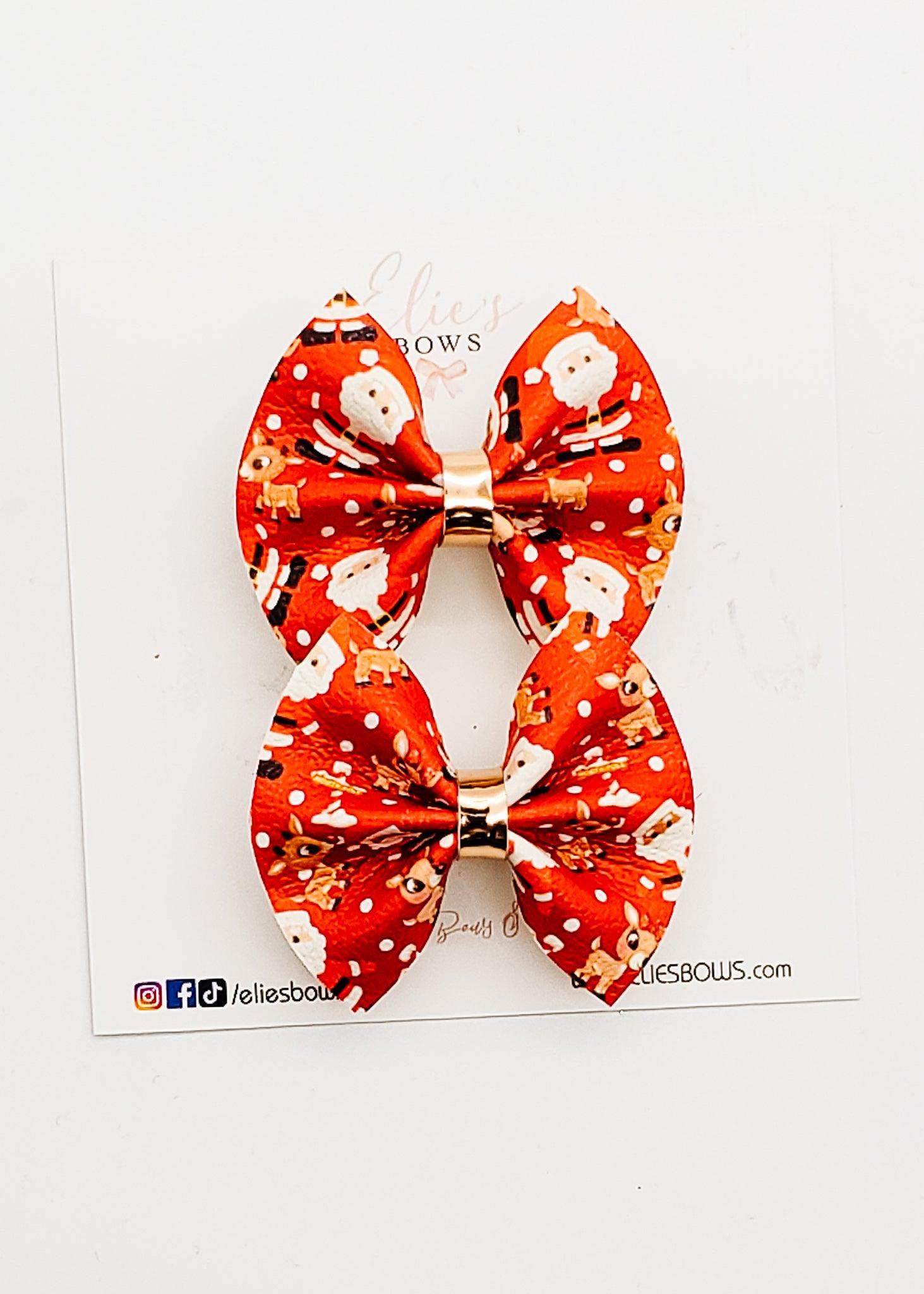 Rudolph - Pigtails - 2.5"-Pigtails-Elie’s Bows