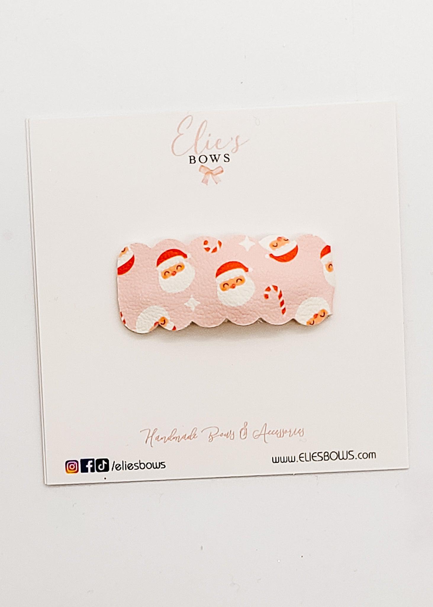 Santa & Candy Canes - Snap Clip - 2.5"-Snap Clips-Elie’s Bows