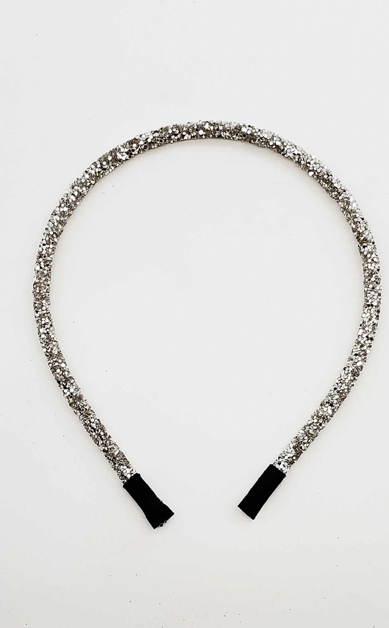 Silver Glitter - Hard Headband-Headband-Elie’s Bows