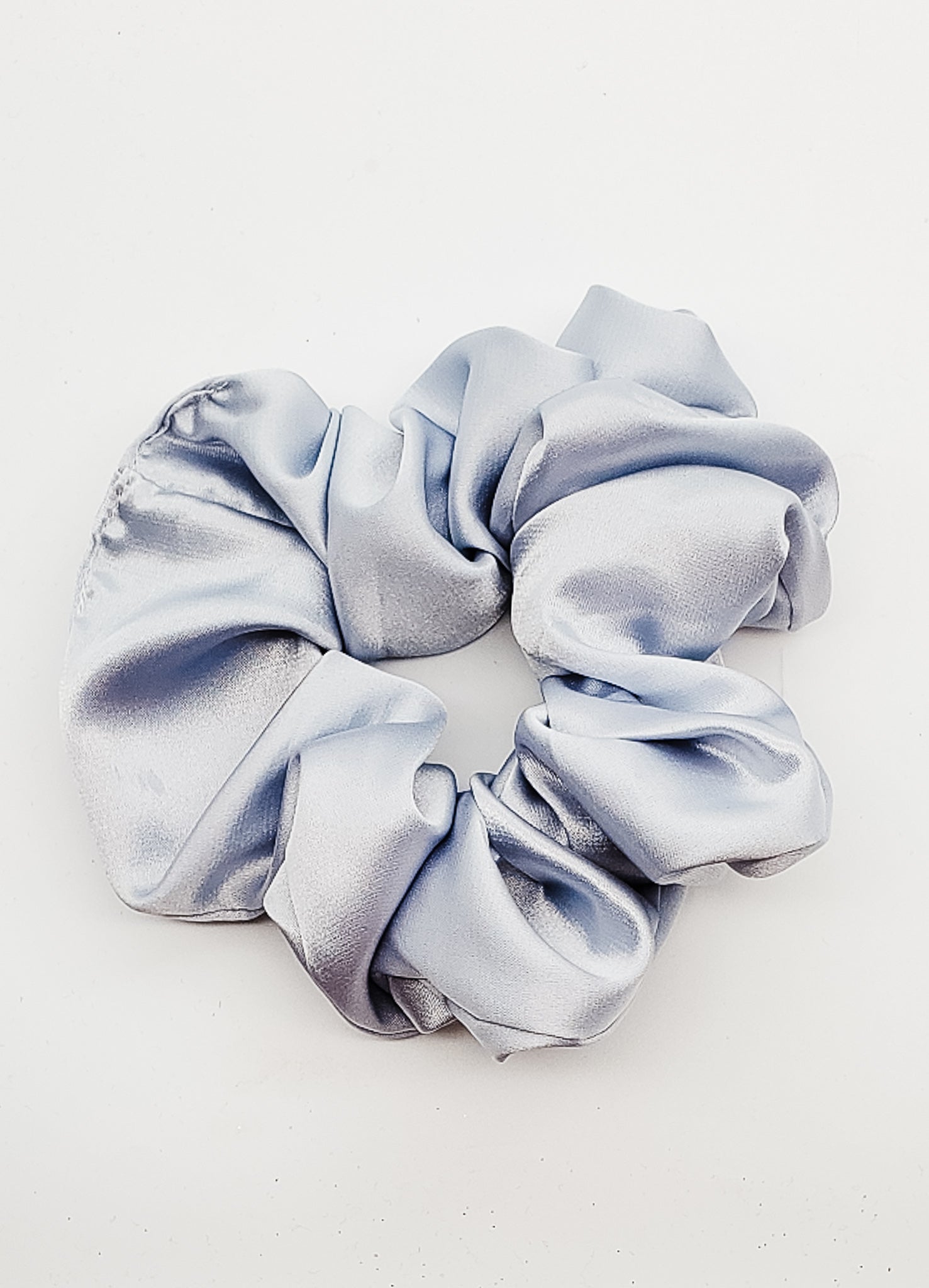 Silver Silk - XL Scrunchie-Scrunchie-Elie’s Bows