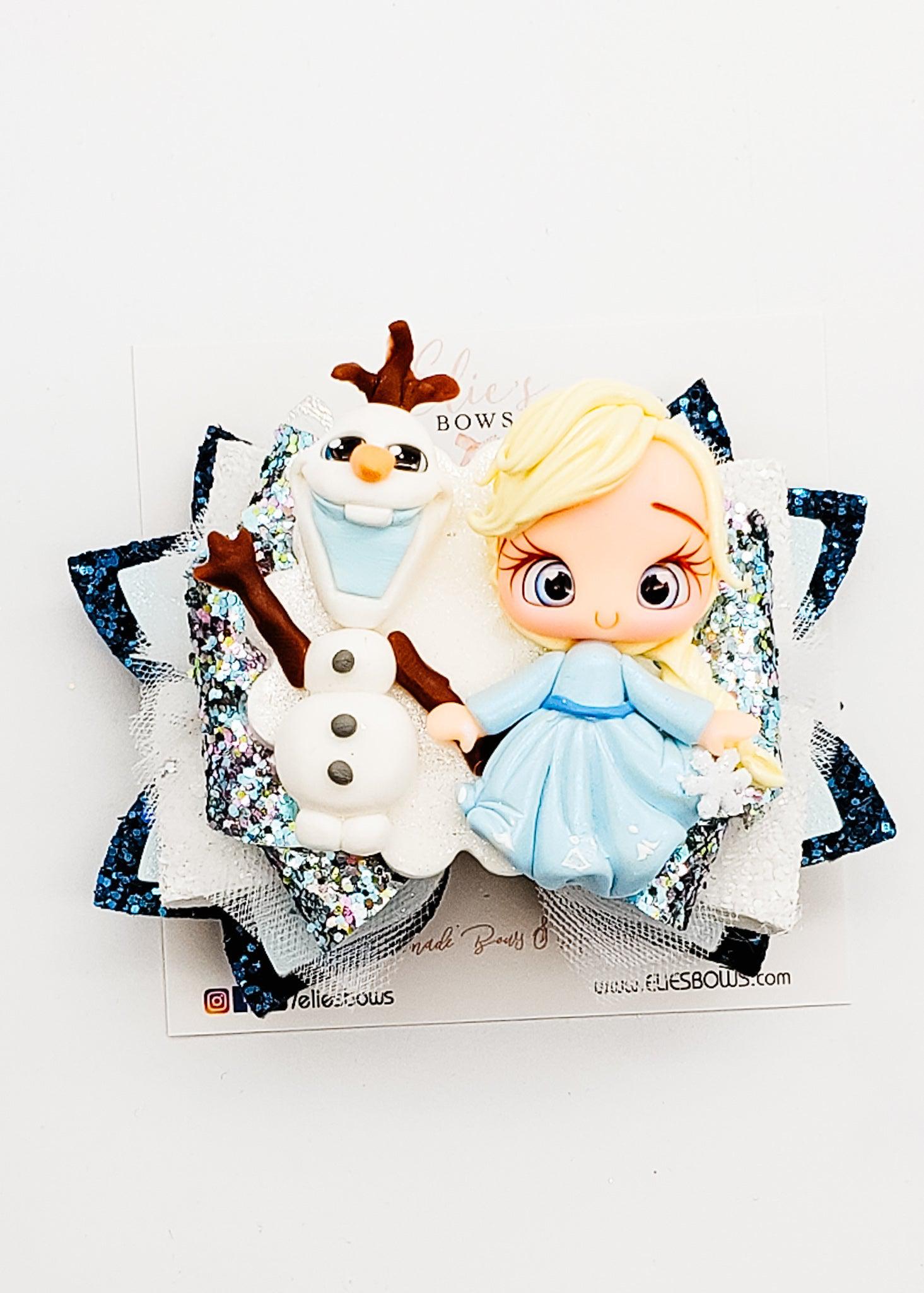Snow Queen & Snowman - 4"-Bows-Elie’s Bows