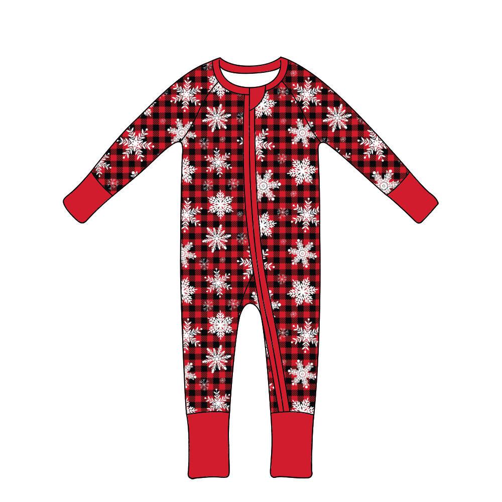Snowflakes - Onesie PJs-pyjamas-Elie’s Bows