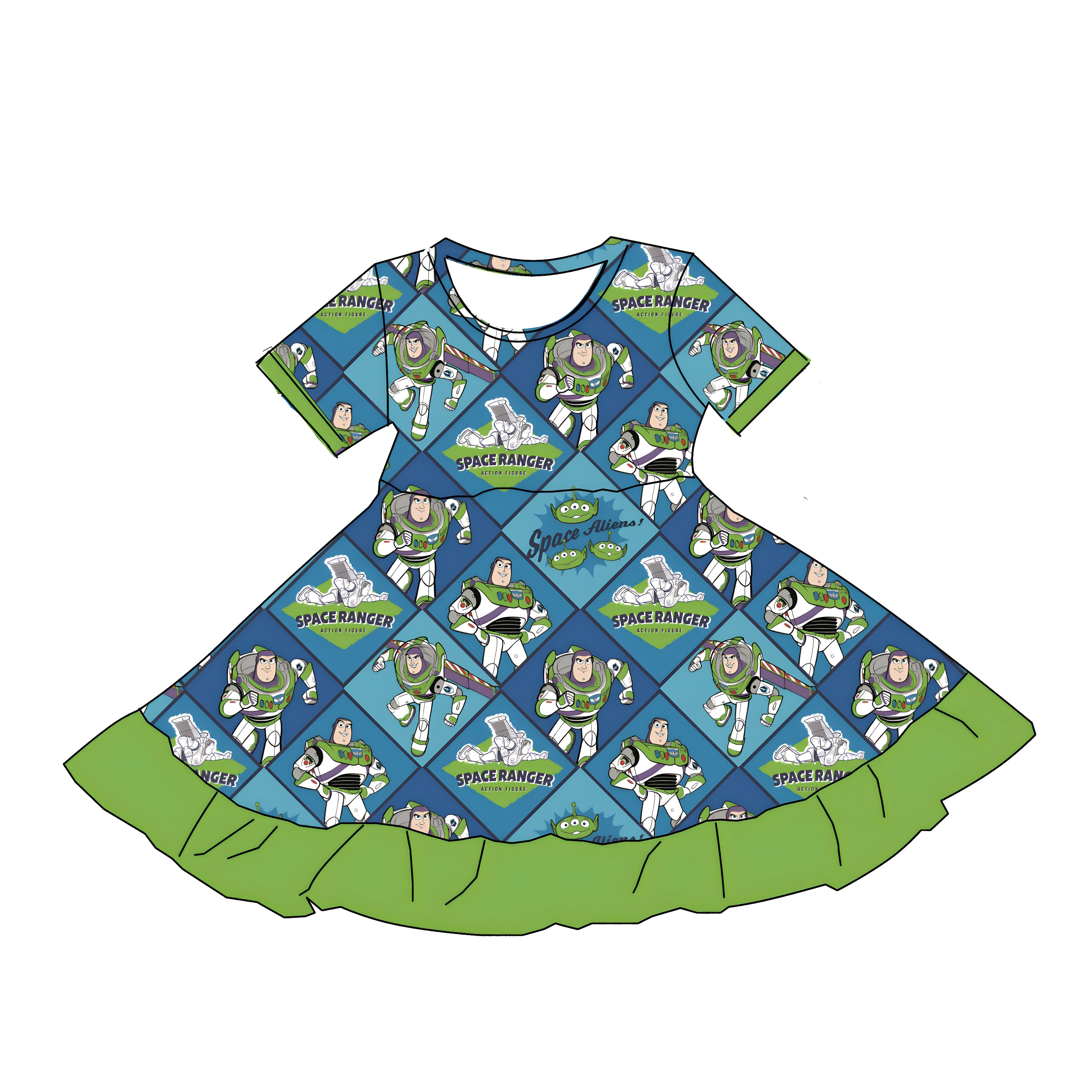 Space Ranger (Short Sleeve Dress) PRE-ORDER-Dresses-Elie’s Bows